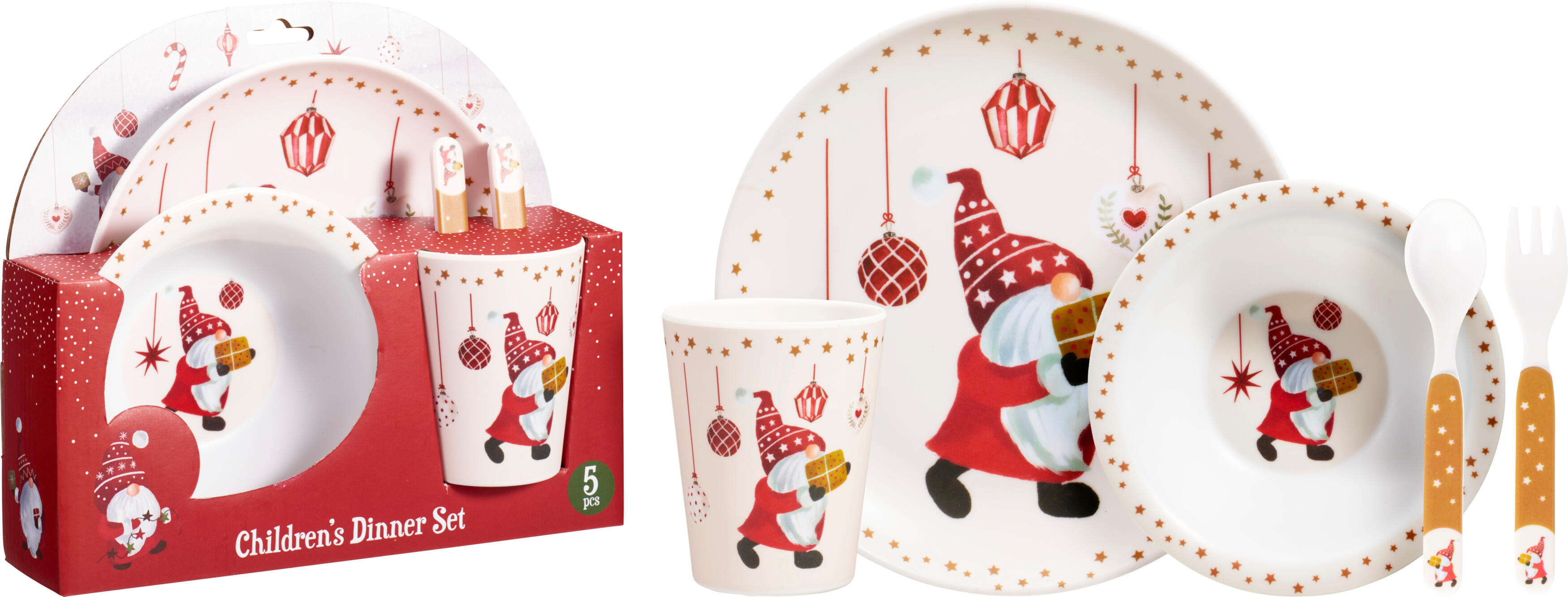Kinder Geschirrset Wichtel 5tlg. CHRISTMAS