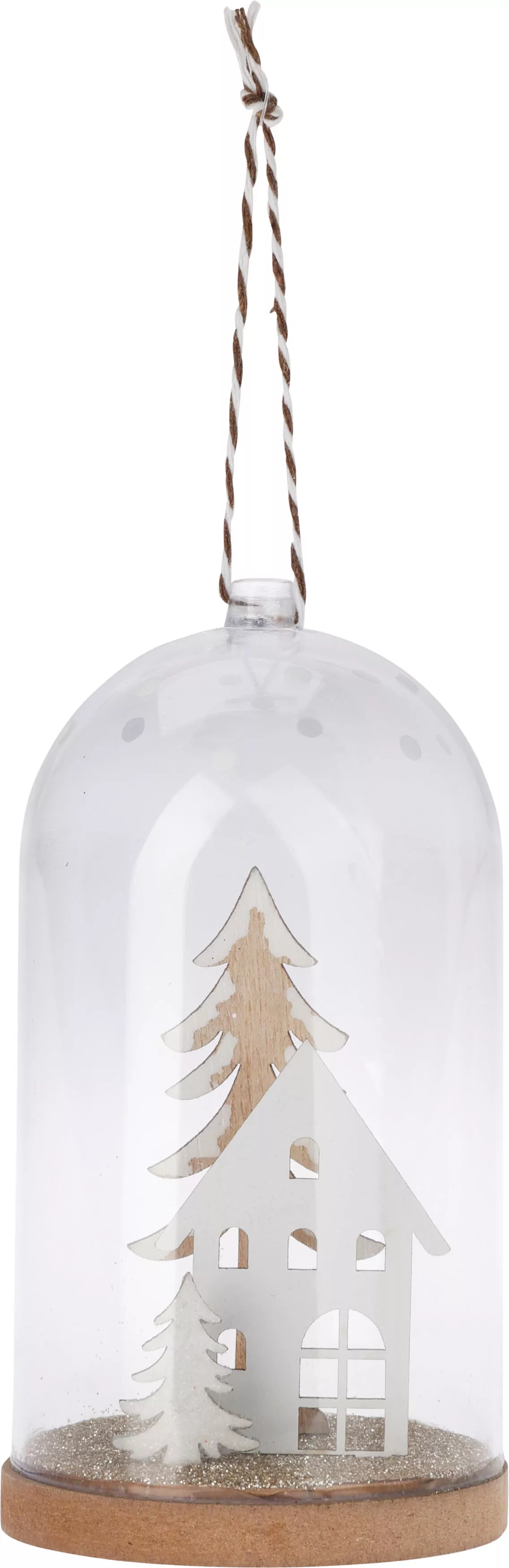 Maison sous cloche LED à suspendre CHRISTMAS