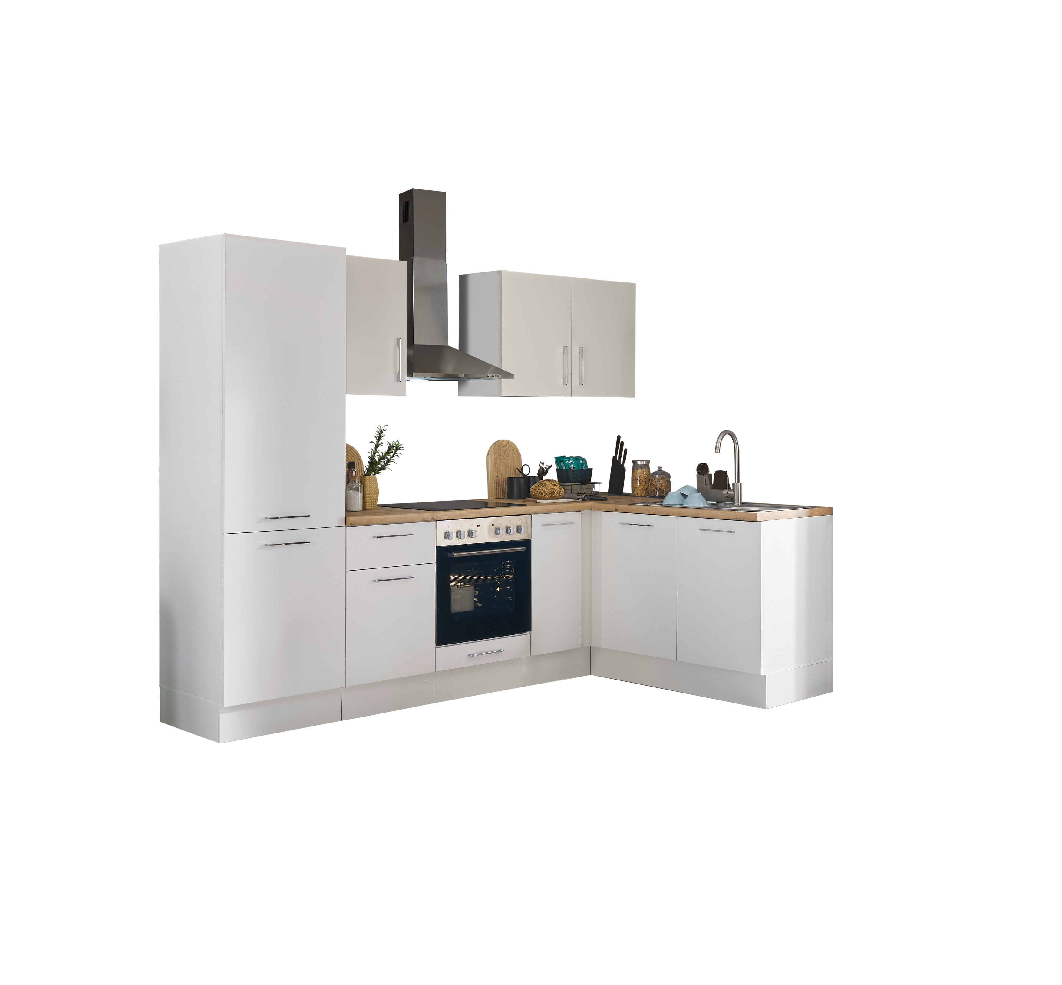 Bloc cuisine avec électroménager CORNWALL (cuisine d'angle-réfrigérateur) I Bloc cuisine avec électroménager CORNWALL (cuisine d'angle-réfrigérateur) I