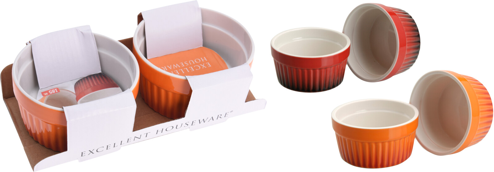 Lot de 2 ramequins pour crème brûlée LINE Lot de 2 ramequins pour crème brûlée LINE