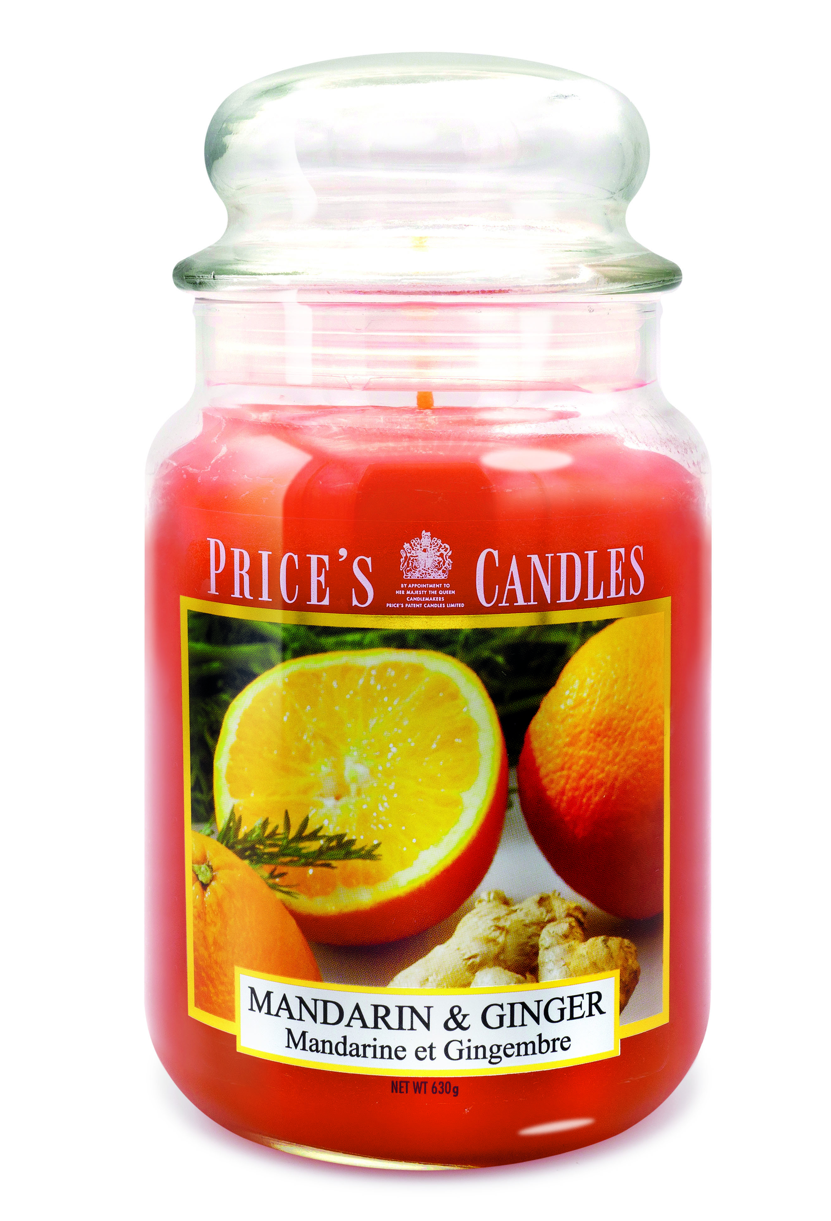 Bougie parfumée dans pot en verre avec couvercle Mandarine & gingembre PRICES Bougie parfumée dans pot en verre avec couvercle Mandarine & gingembre PRICES