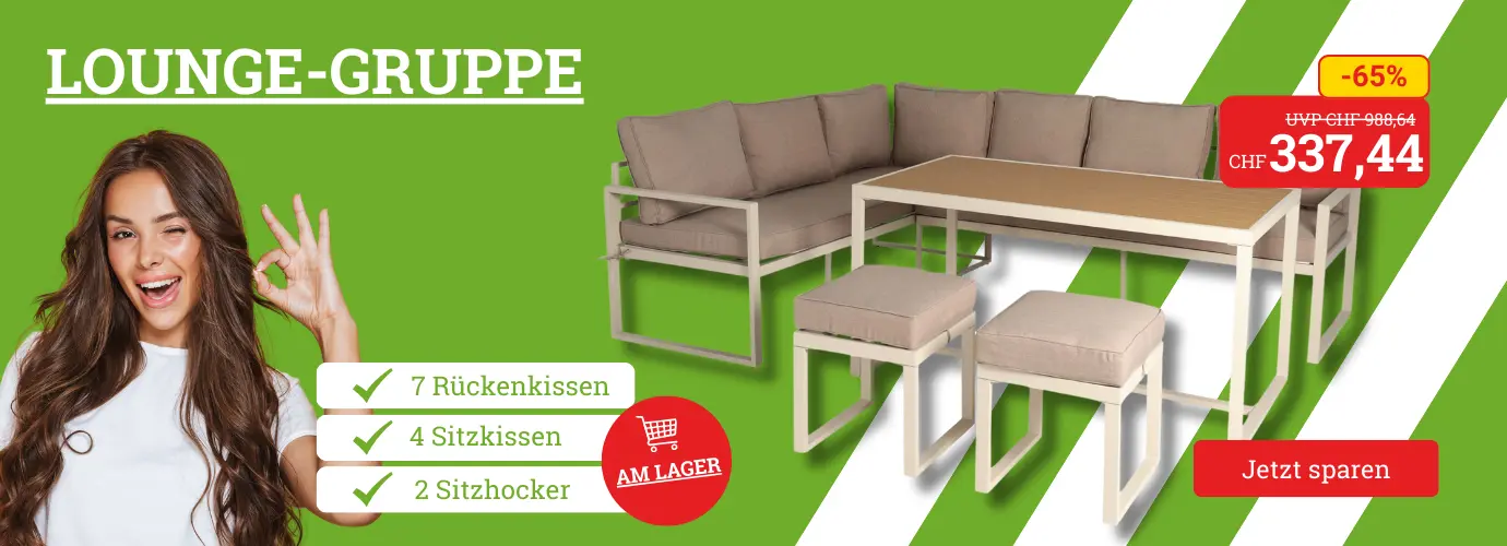 MEGA Preis! Lounge-Gruppe in der Farbe beige. Hier entdecken>