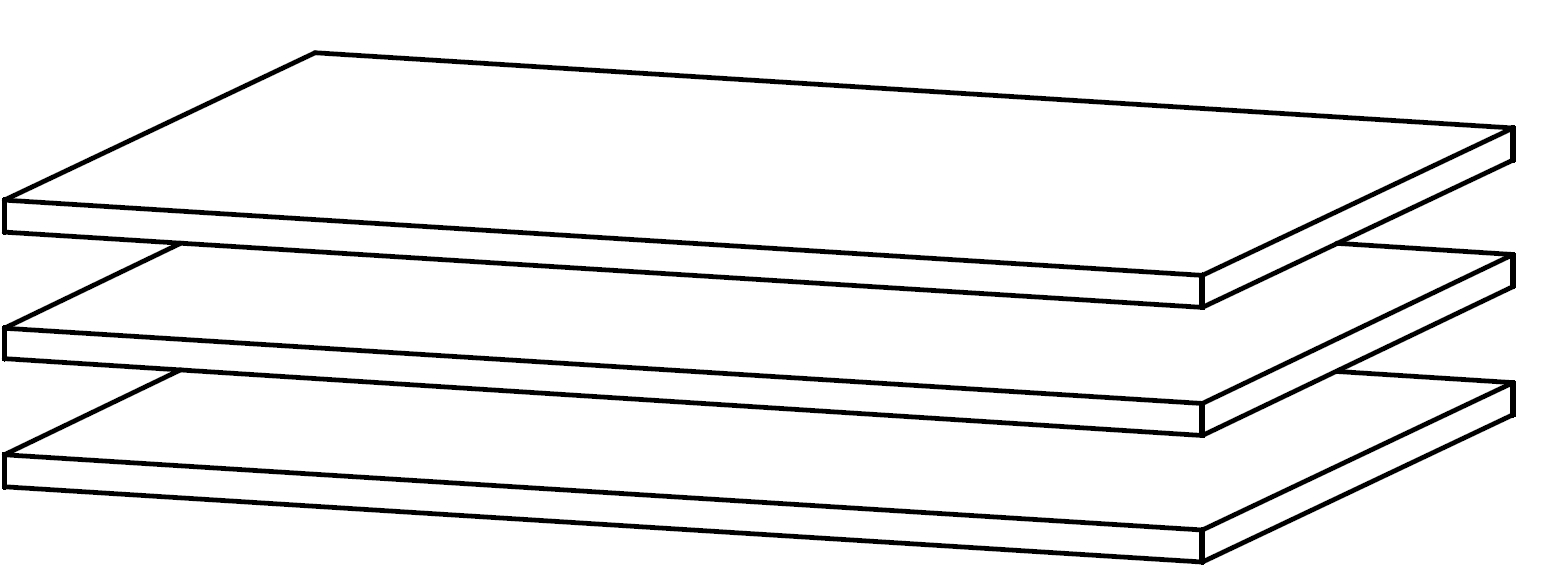 Fachböden 3er-Set 94W3 PRENZLAU