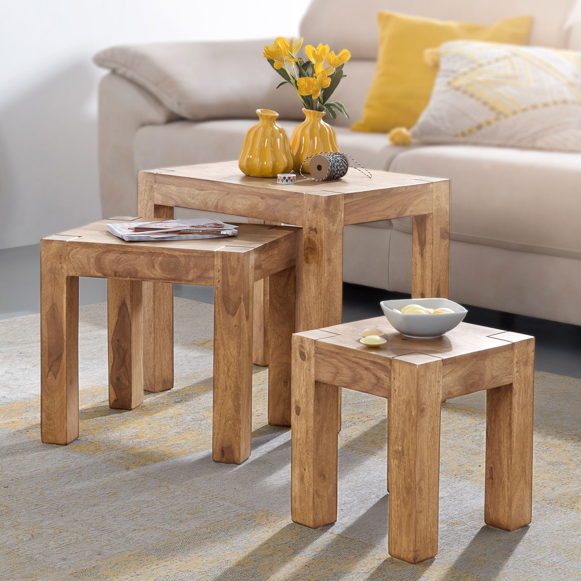 Lot de 3 tables gigognes PAK CHONG Lot de 3 tables gigognes PAK CHONG