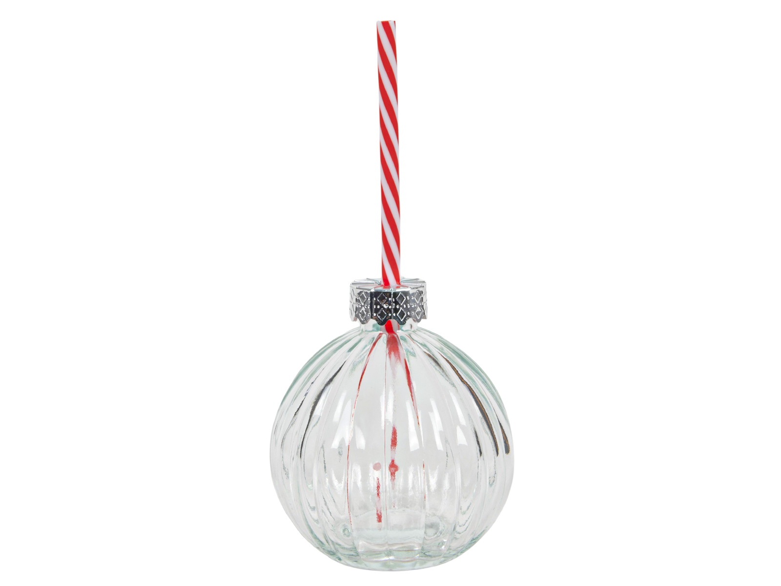 Boule gobelet avec paille MERRY CHRISTMAS