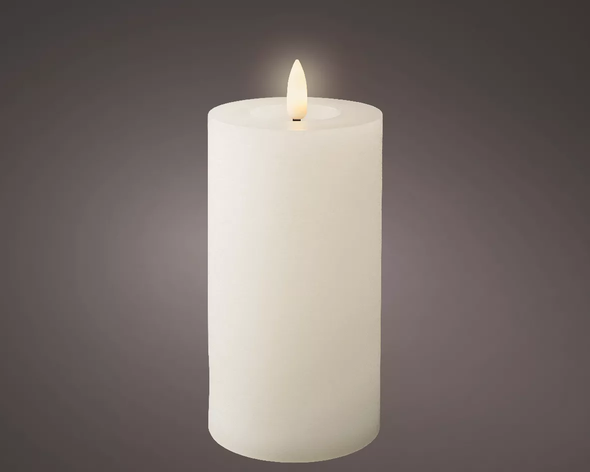 Bougie LED en cire véritable RUSTIK