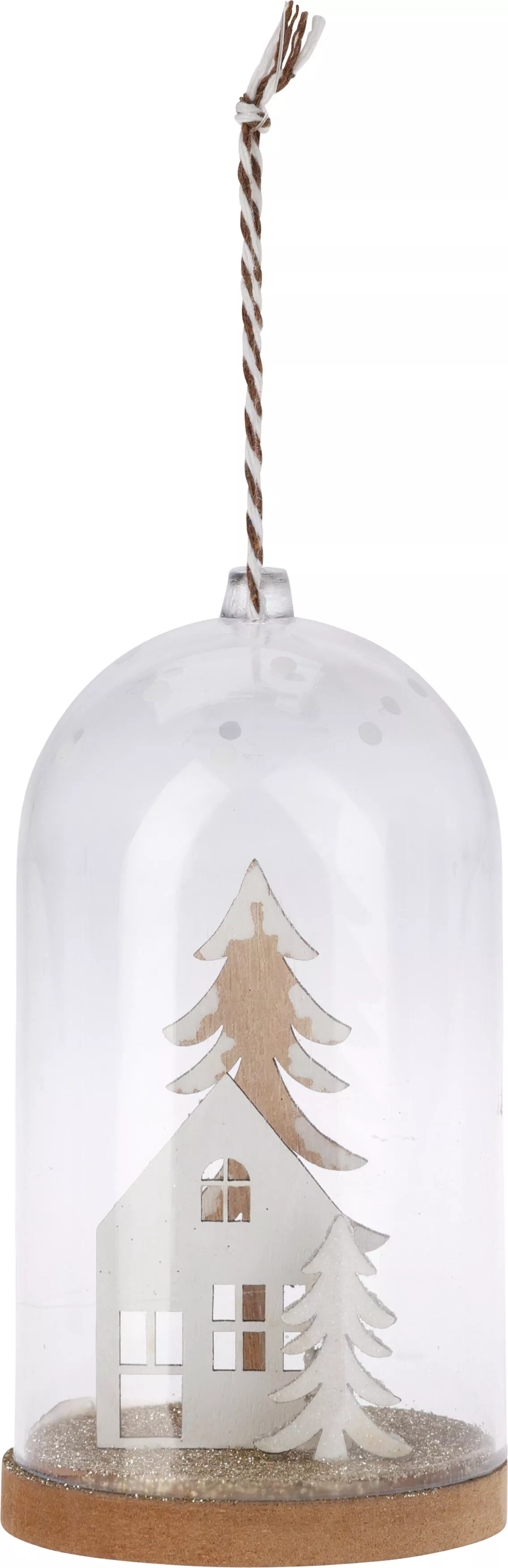 Maison sous cloche LED à suspendre CHRISTMAS