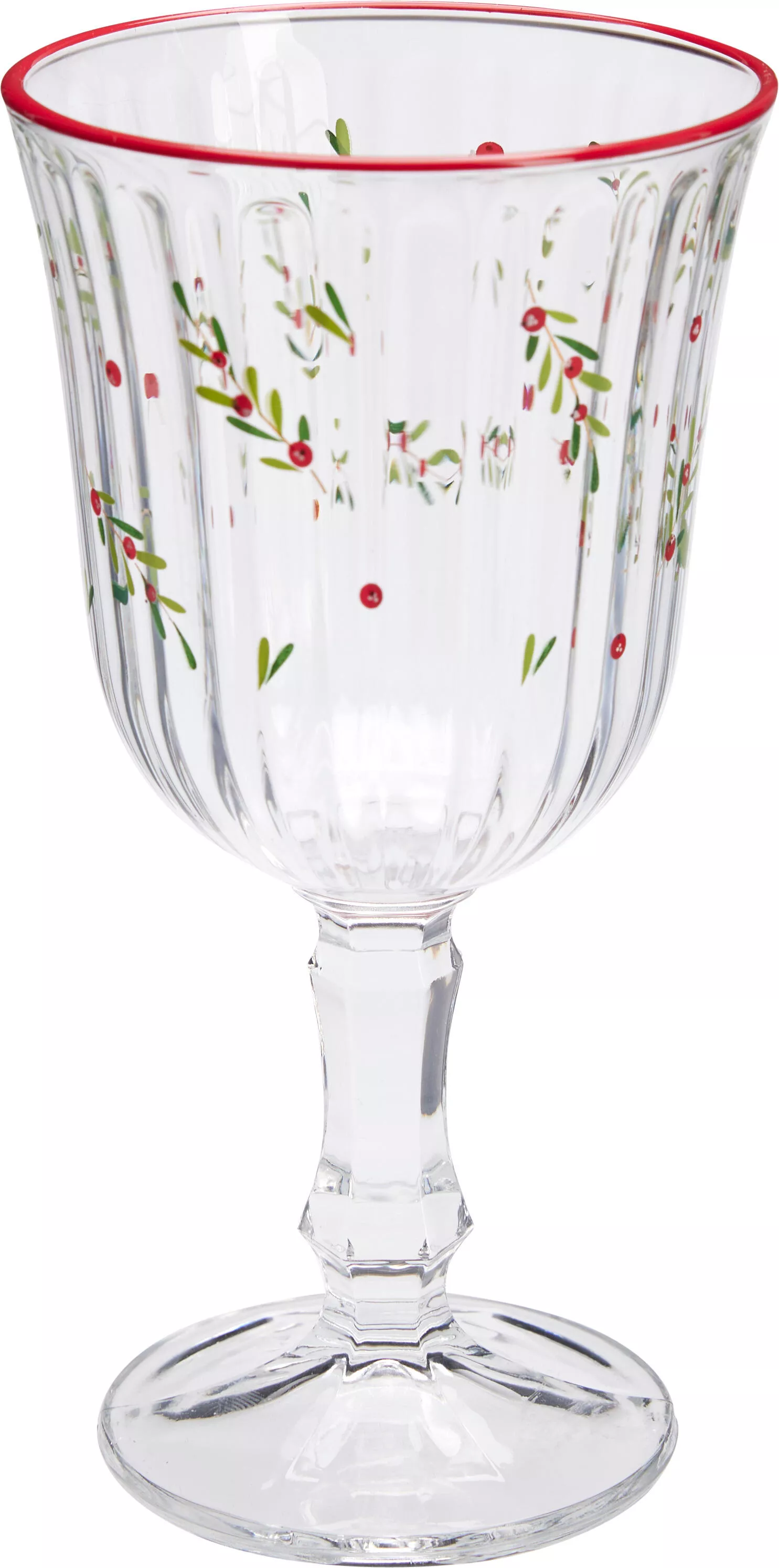 Weinglas Beerenzweig CHRISTMAS