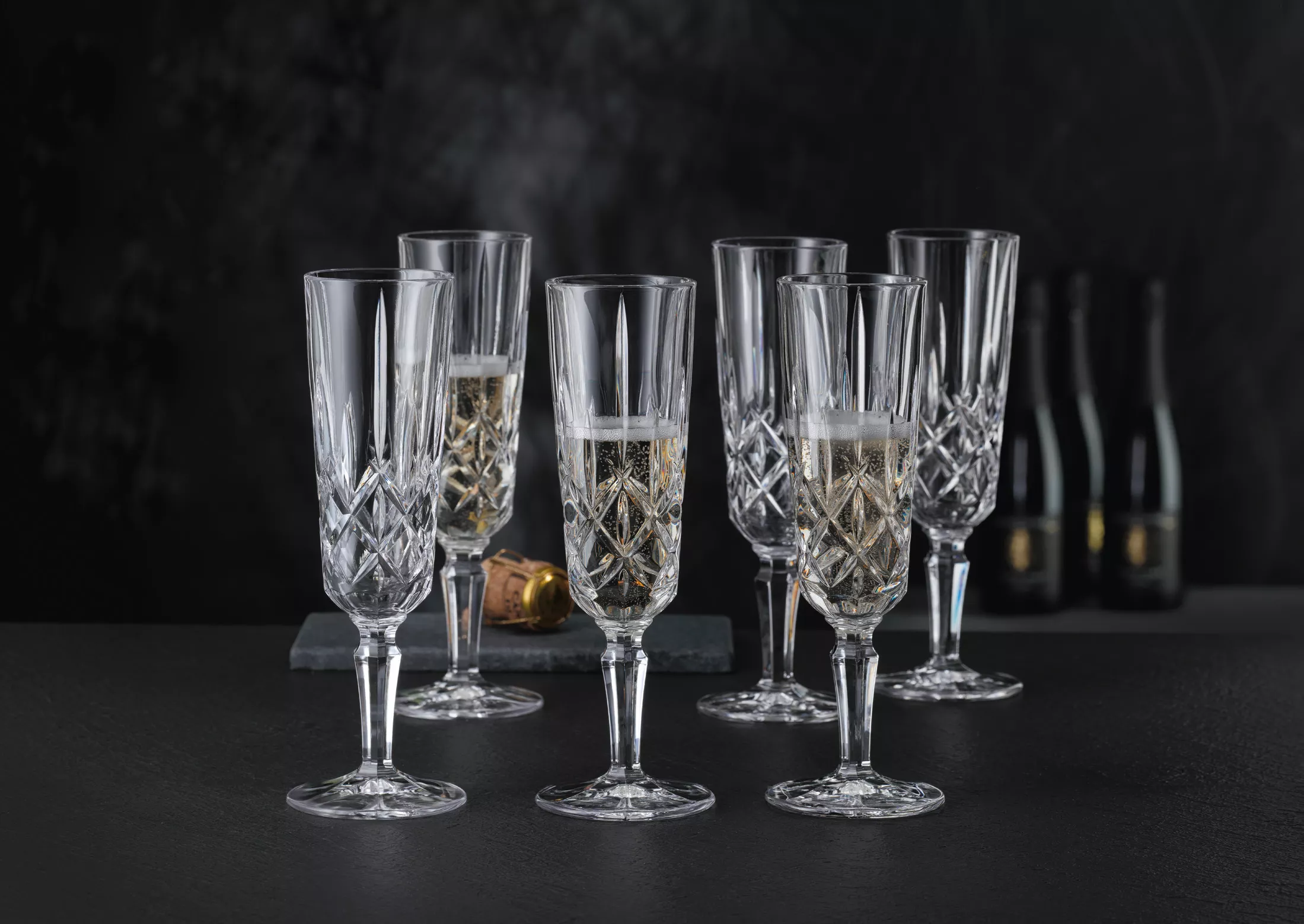 Lot de 6 verres à champagne NOBLESSE