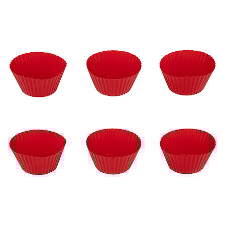 Lot de 6 moules à muffins en silicone KITCHEN Lot de 6 moules à muffins en silicone KITCHEN