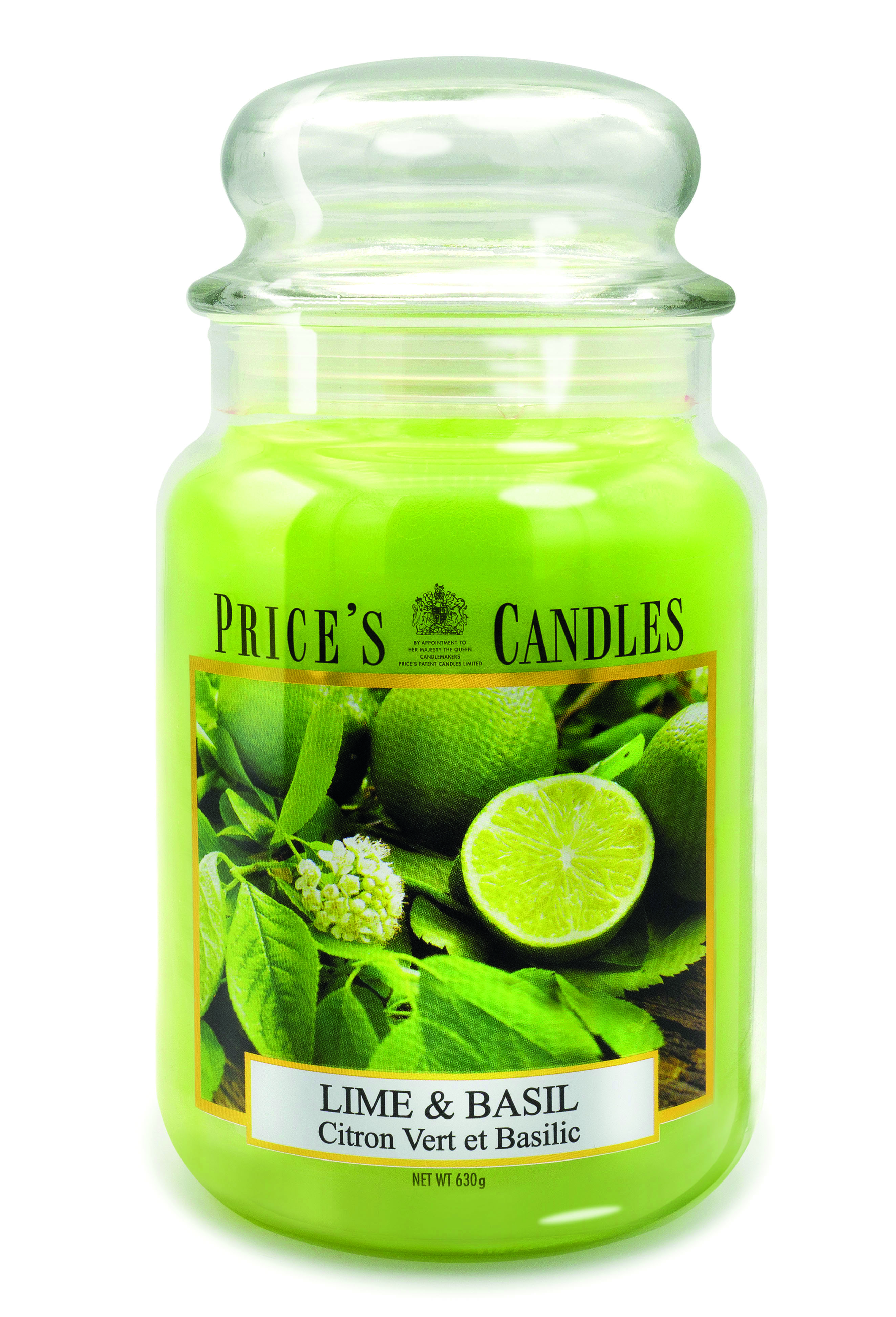 Bougie parfumée dans pot en verre avec couvercle Citron vert & basilic PRICES Bougie parfumée dans pot en verre avec couvercle Citron vert & basilic PRICES