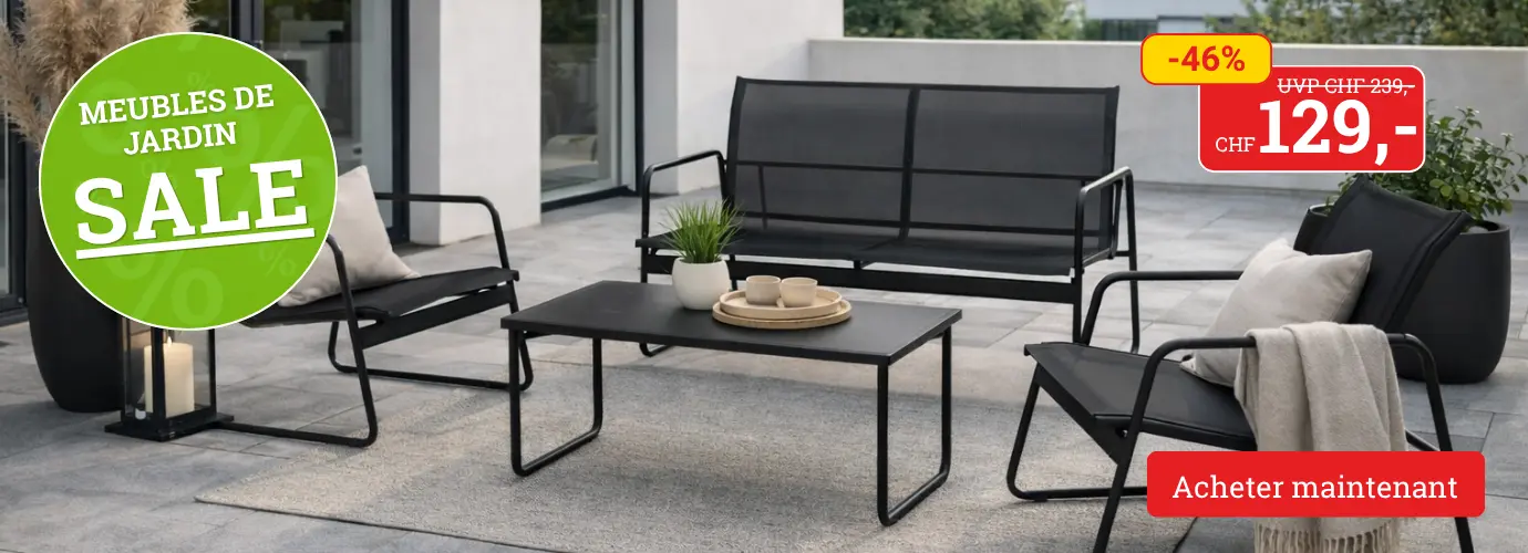 Ensemble de mobilier de jardin de style lounge. Découvrez-le ici