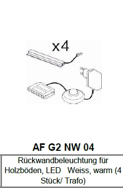 Rückwandbeleuchtungen 4er-Set RAVENNA AF G2 NW 04 Rückwandbeleuchtungen 4er-Set RAVENNA AF G2 NW 04