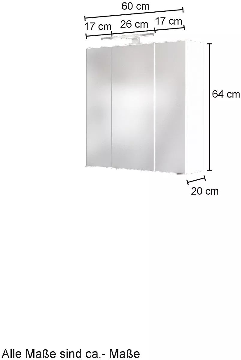 3D-Spiegelschrank 60 AREZZO