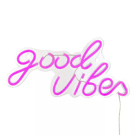 Wandobjekt Neon Schriftzug Good Vibes JJA
