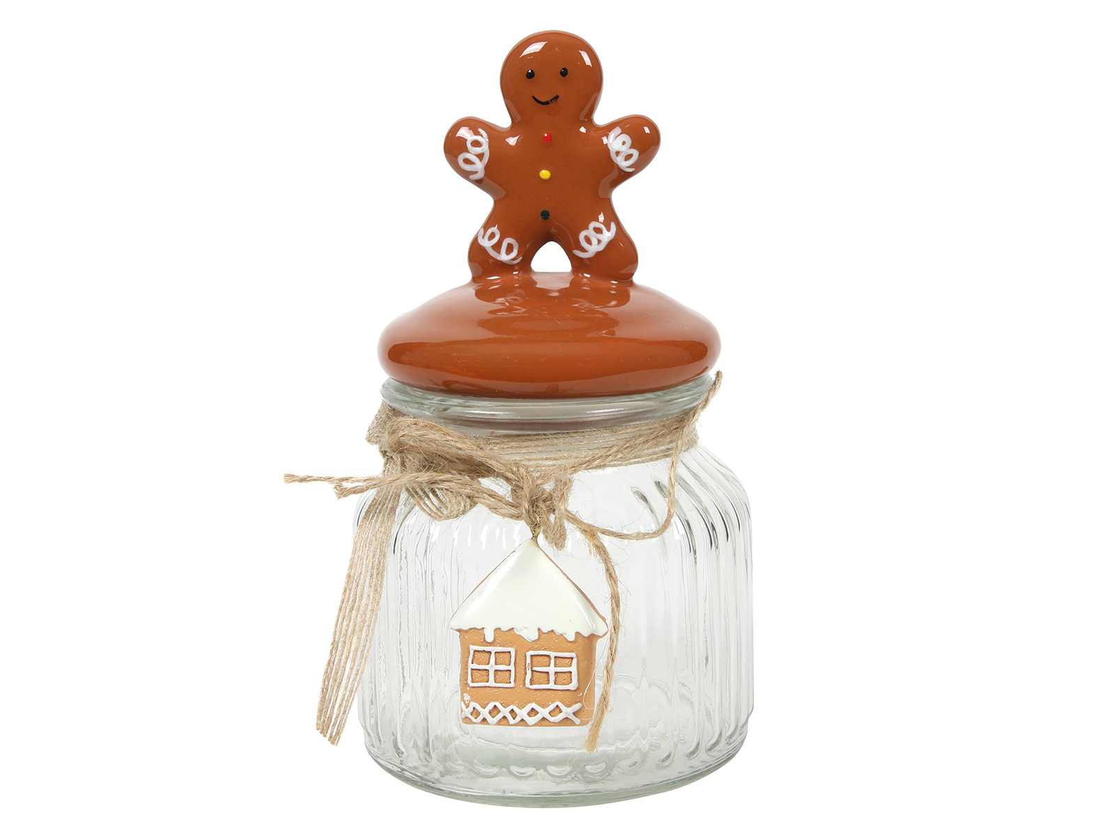 Vorratsglas mit 3D Lebkuchenmann MERRY CHRISTMAS
