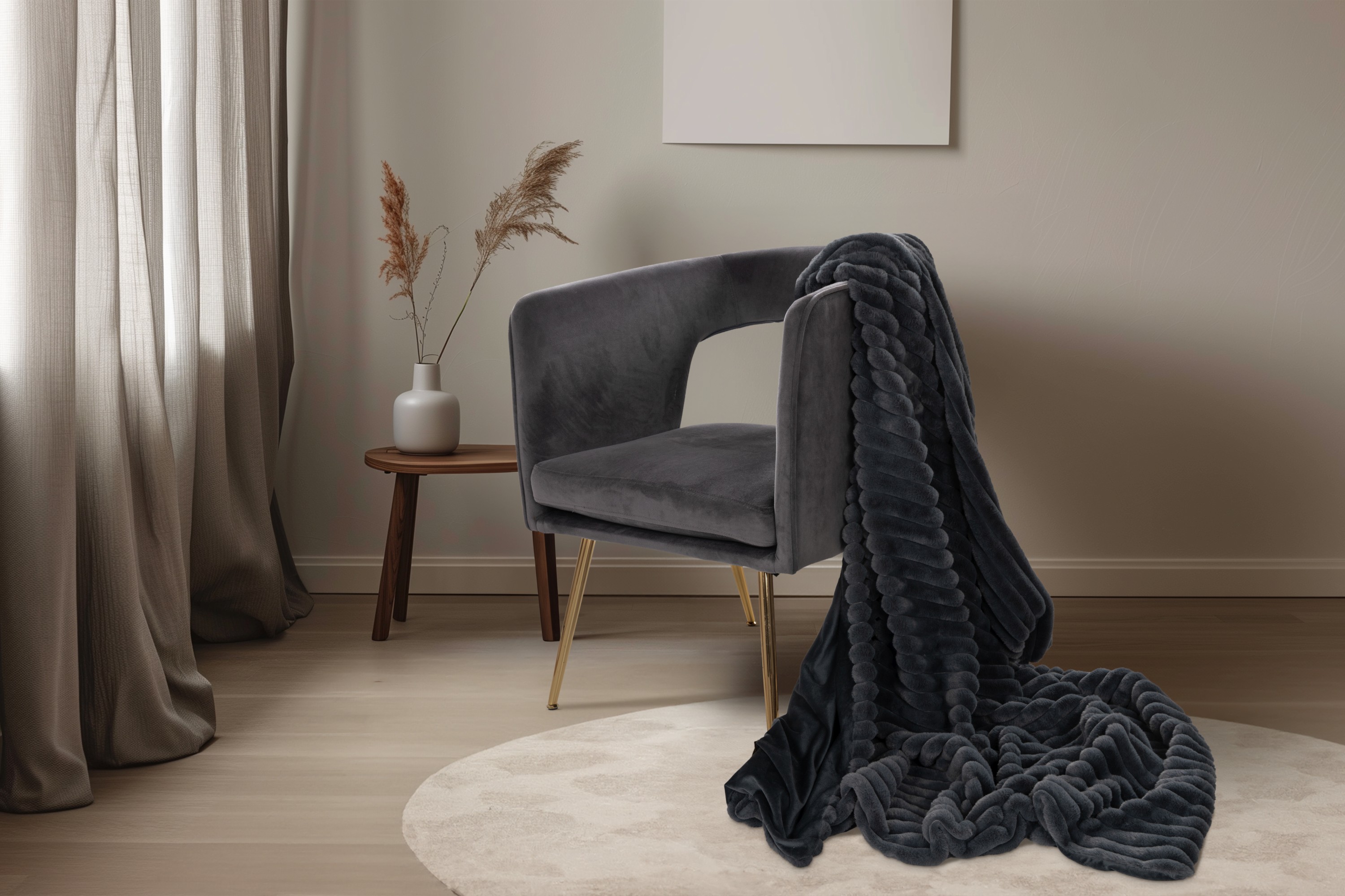 Wohndecke in Cordoptik PLUSH BLANKET