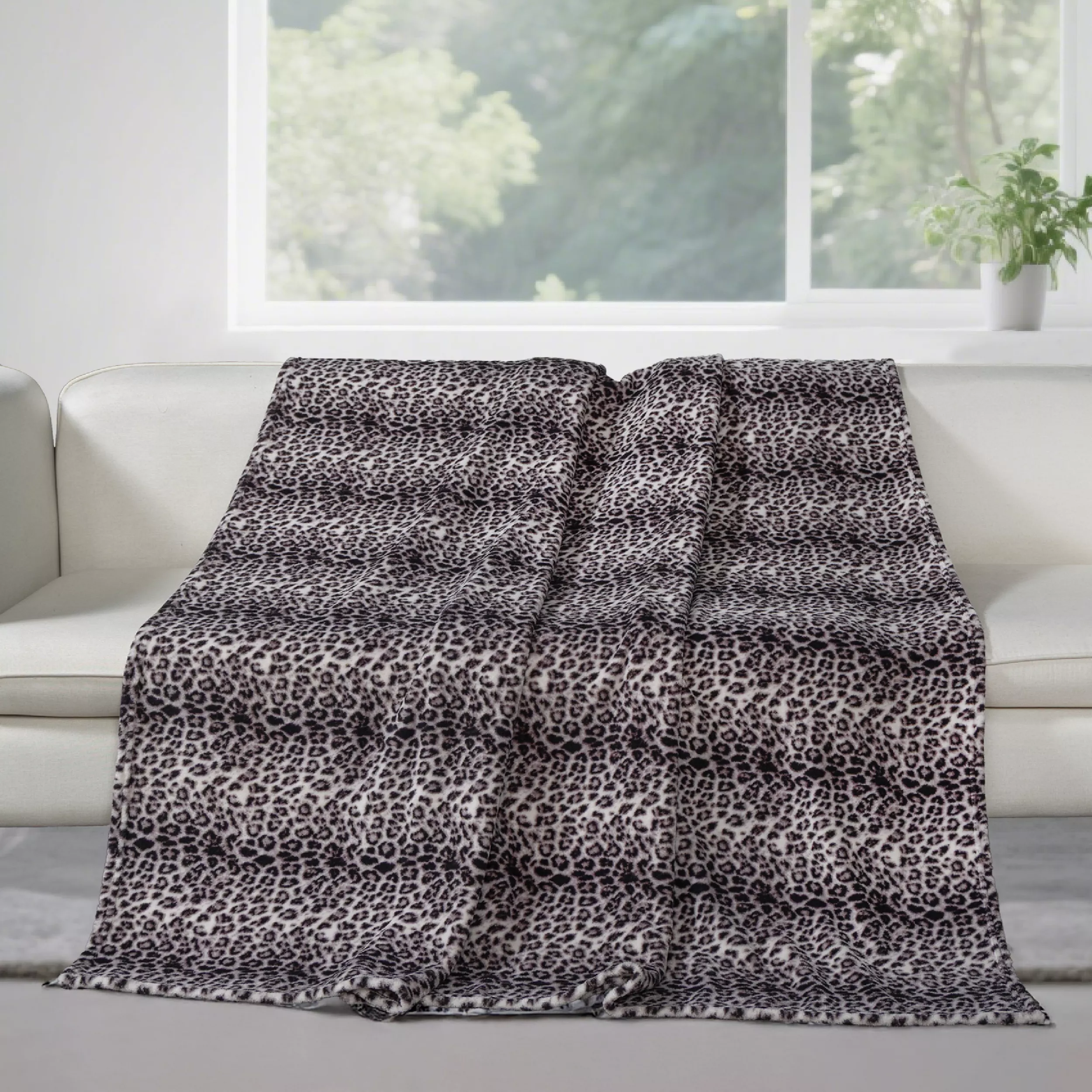 Plaid aspect léopard SCHNEE LEO