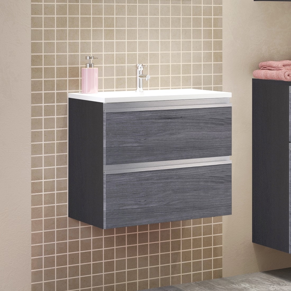 Meuble sous vasque avec lavabo AREZZO Meuble sous vasque avec lavabo AREZZO