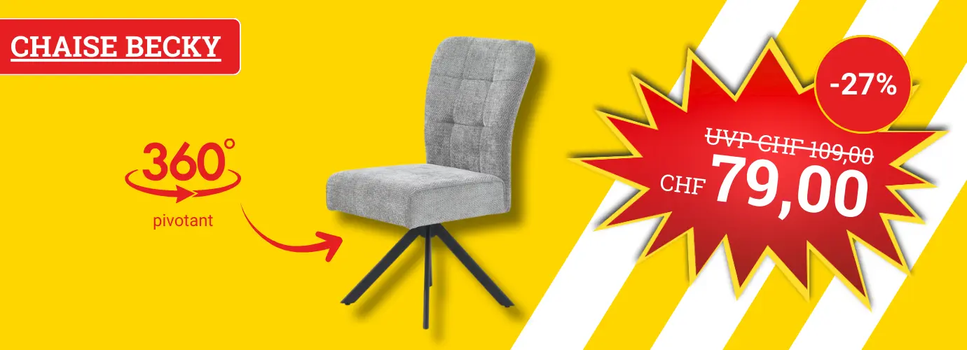 MEGA Économisez ! Chaise Backy avec fonction pivotante > Commencez vos achats dès maintenant