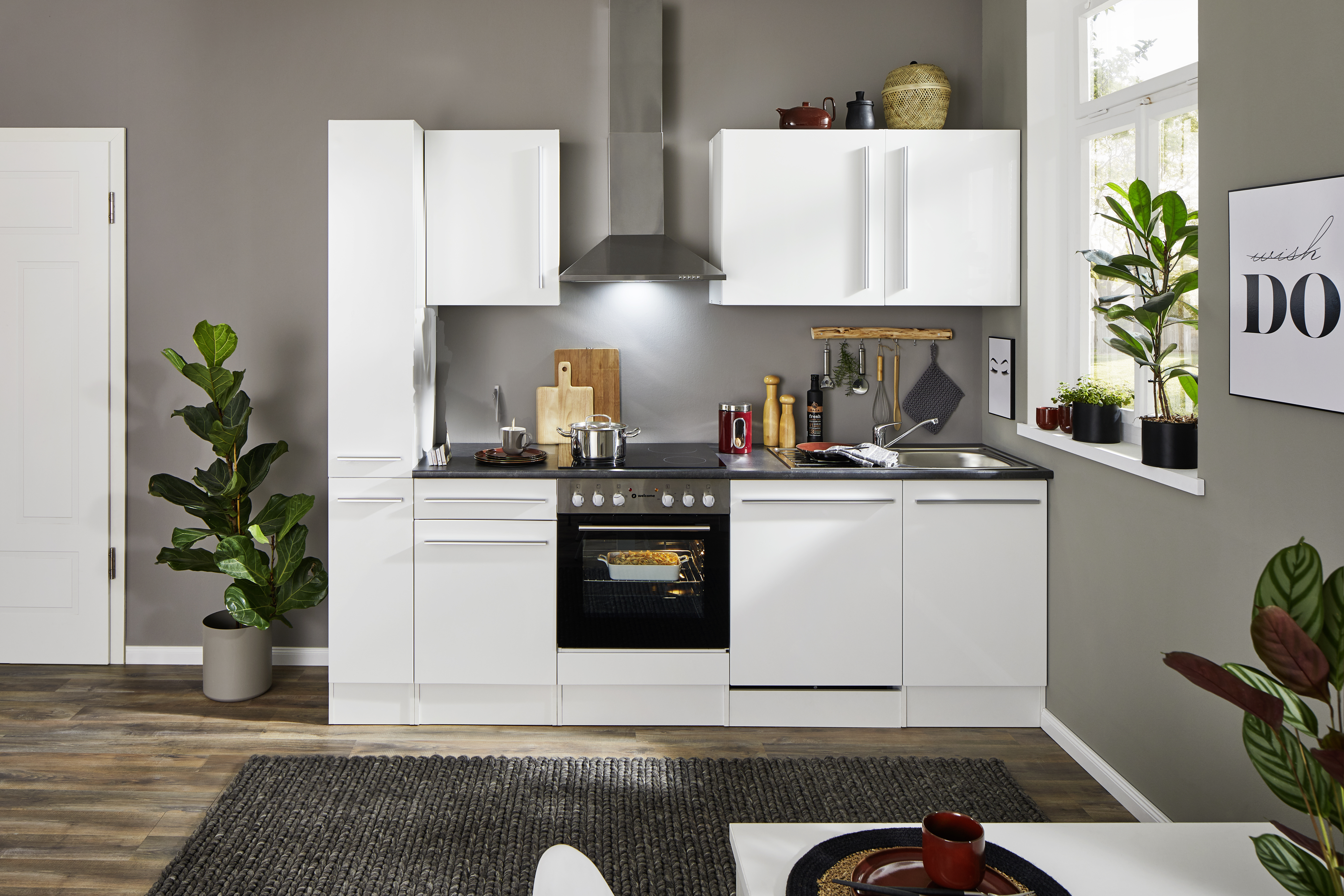 Bloc cuisine avec électroménager JAZZ 8 (bloc cuisine-armoire coulissante) I Bloc cuisine avec électroménager JAZZ 8 (bloc cuisine-armoire coulissante) I