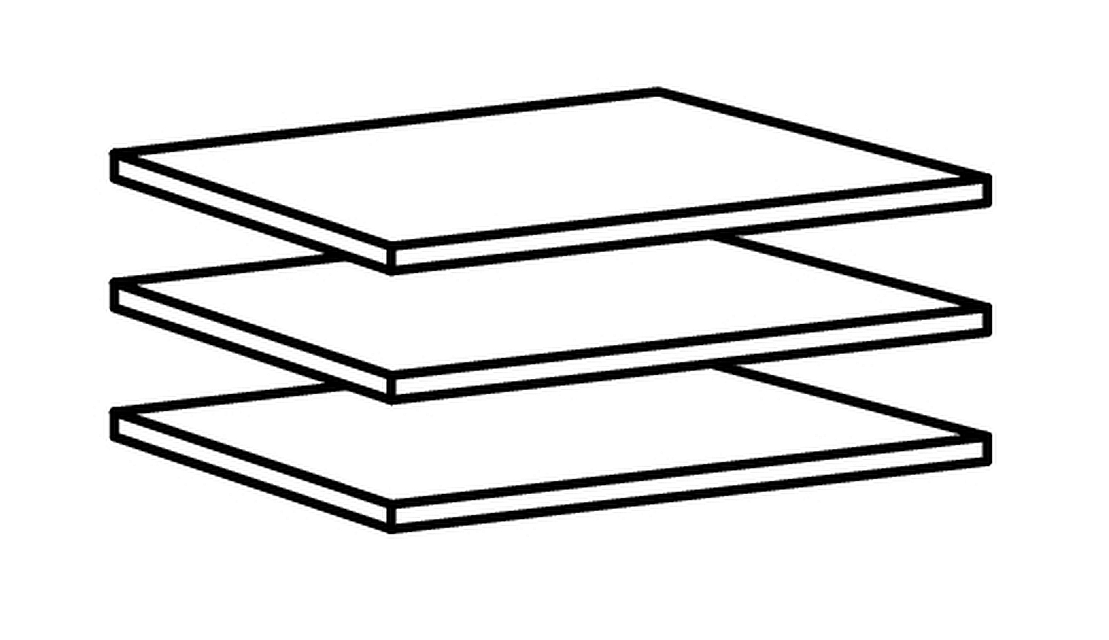 Einlegeböden im 3er-Set 973 Einlegeböden im 3er-Set 973