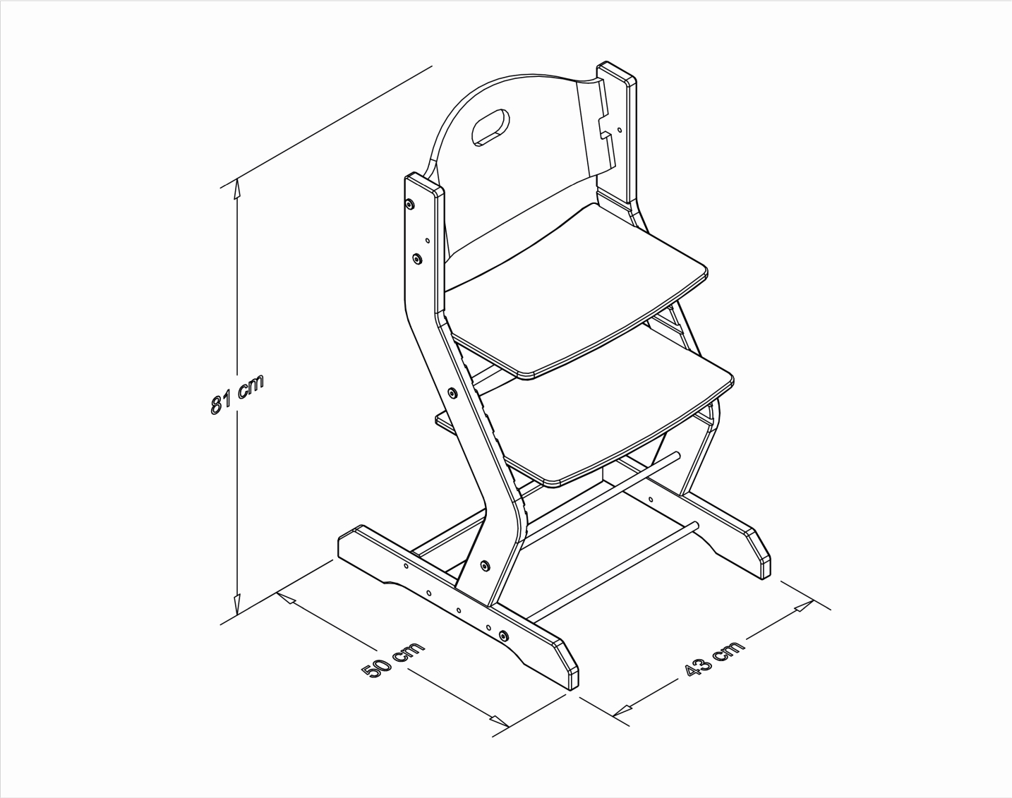 Chaise haute évolutive 100001/100005