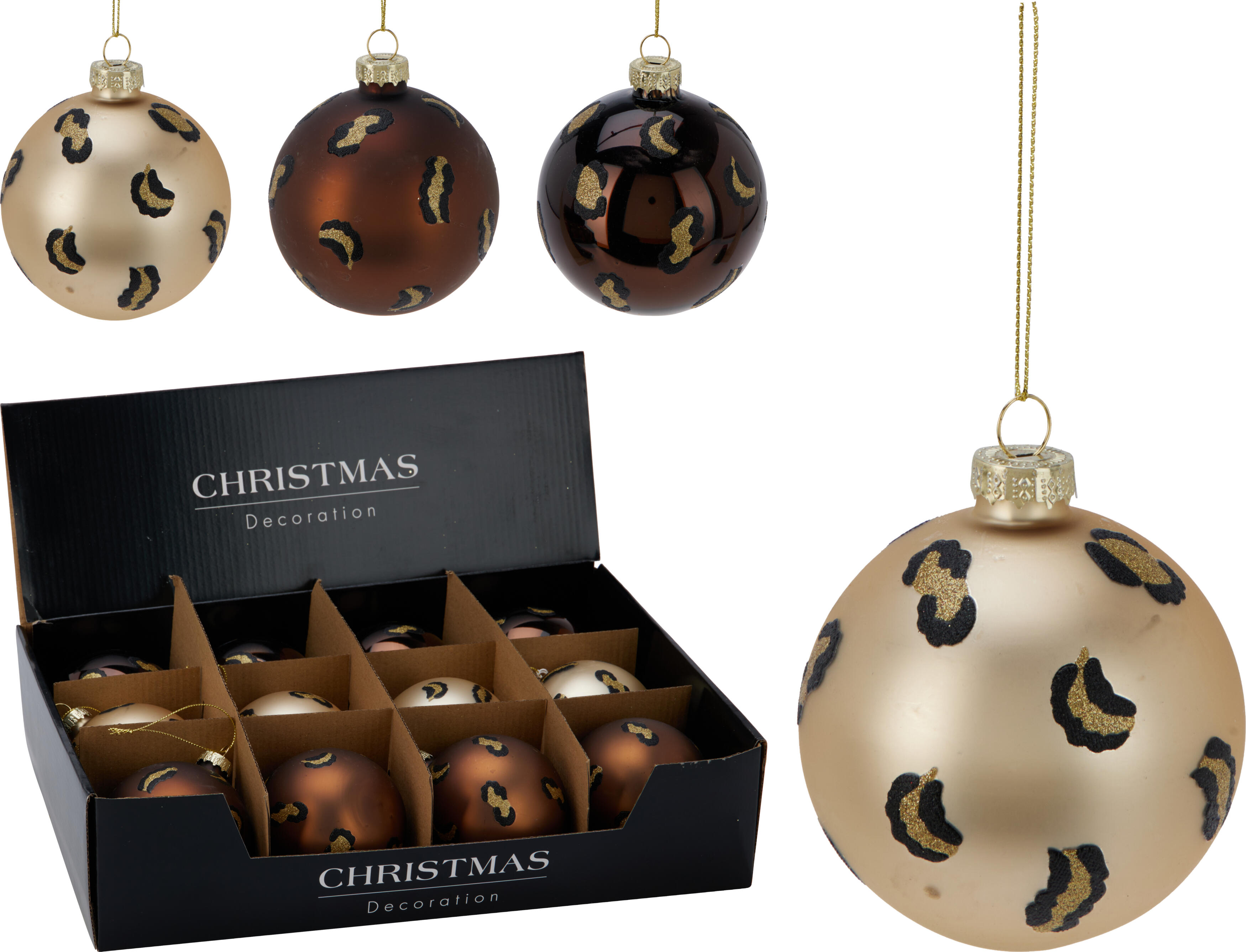 Boule de Noël motif léopard CHRISTMAS Boule de Noël motif léopard CHRISTMAS