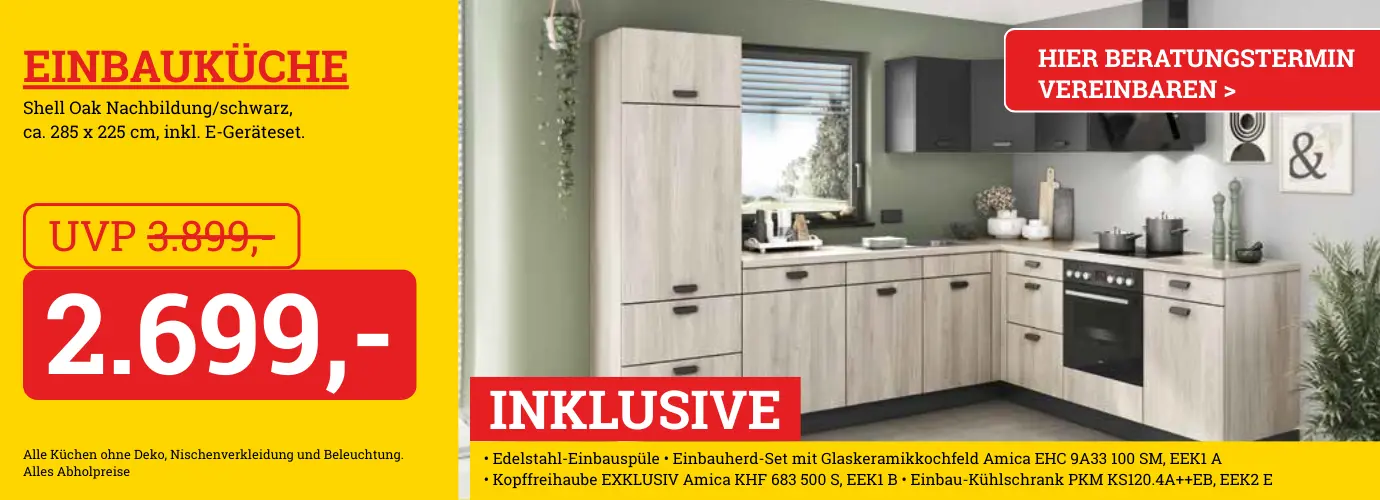 Küchen für clevere Sparer! Jetzt Beratungstermin vereinbaren