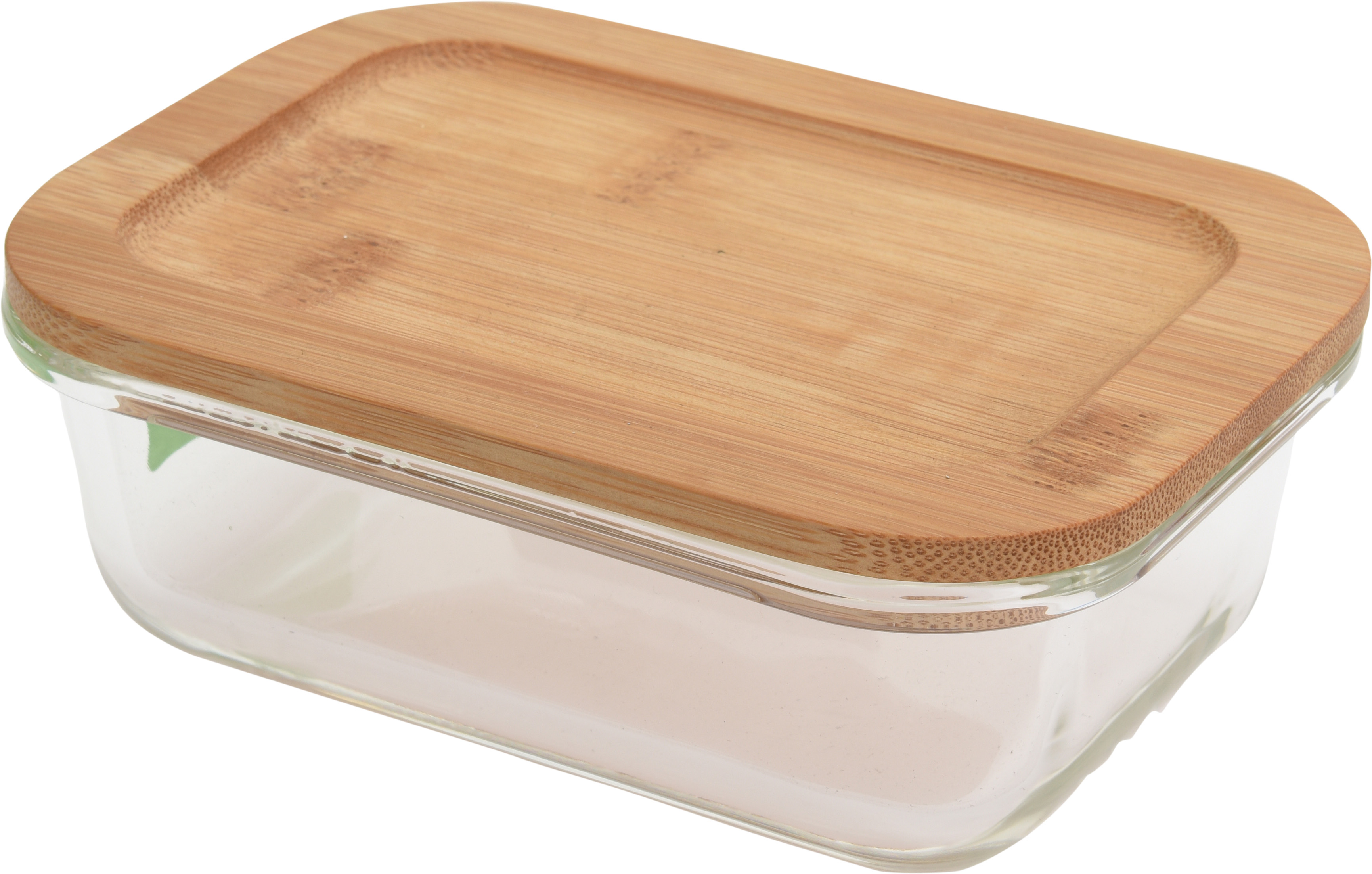 Boîte alimentaire en verre avec couvercle en bambou Boîte alimentaire en verre avec couvercle en bambou