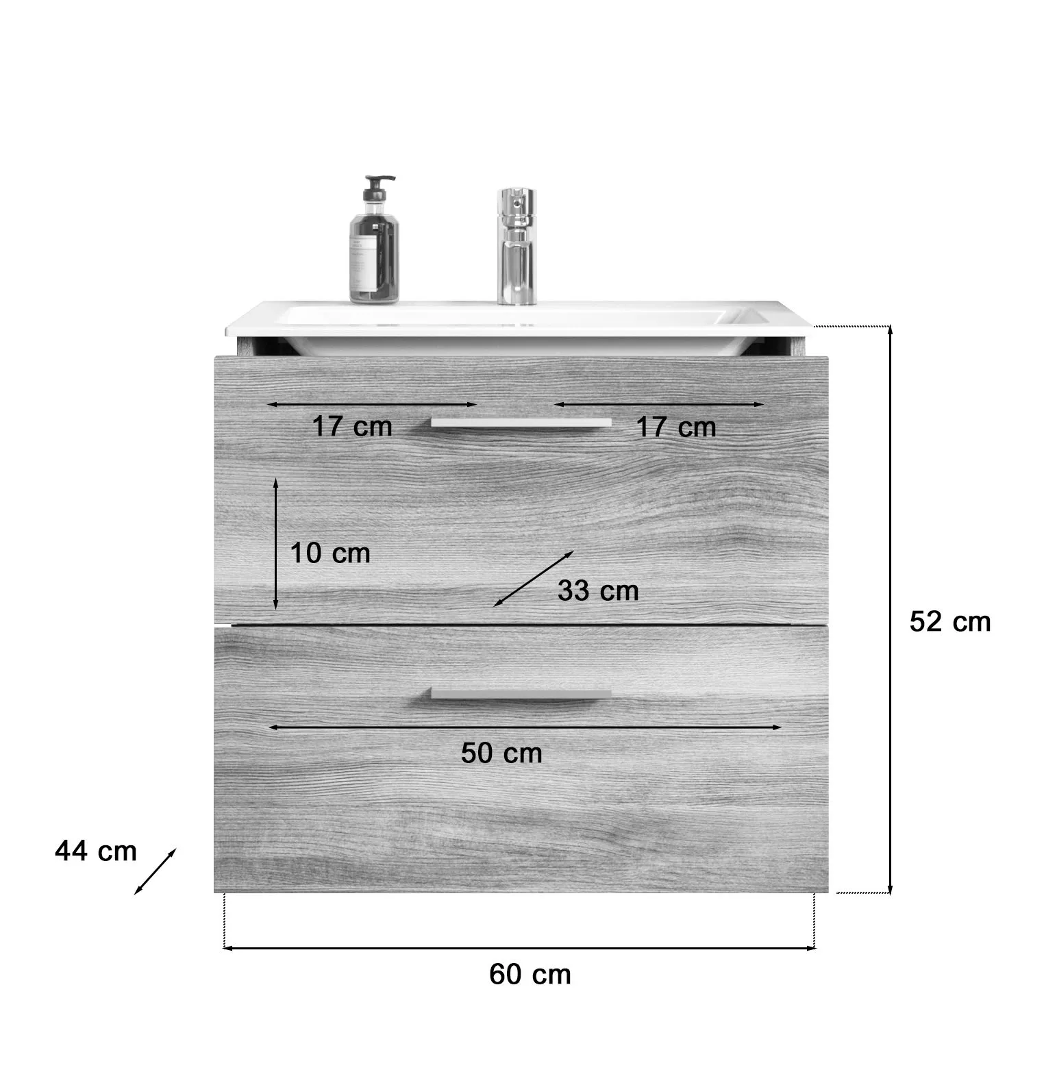 Waschbeckenunterschrank mit Waschbecken YIRGAALEM