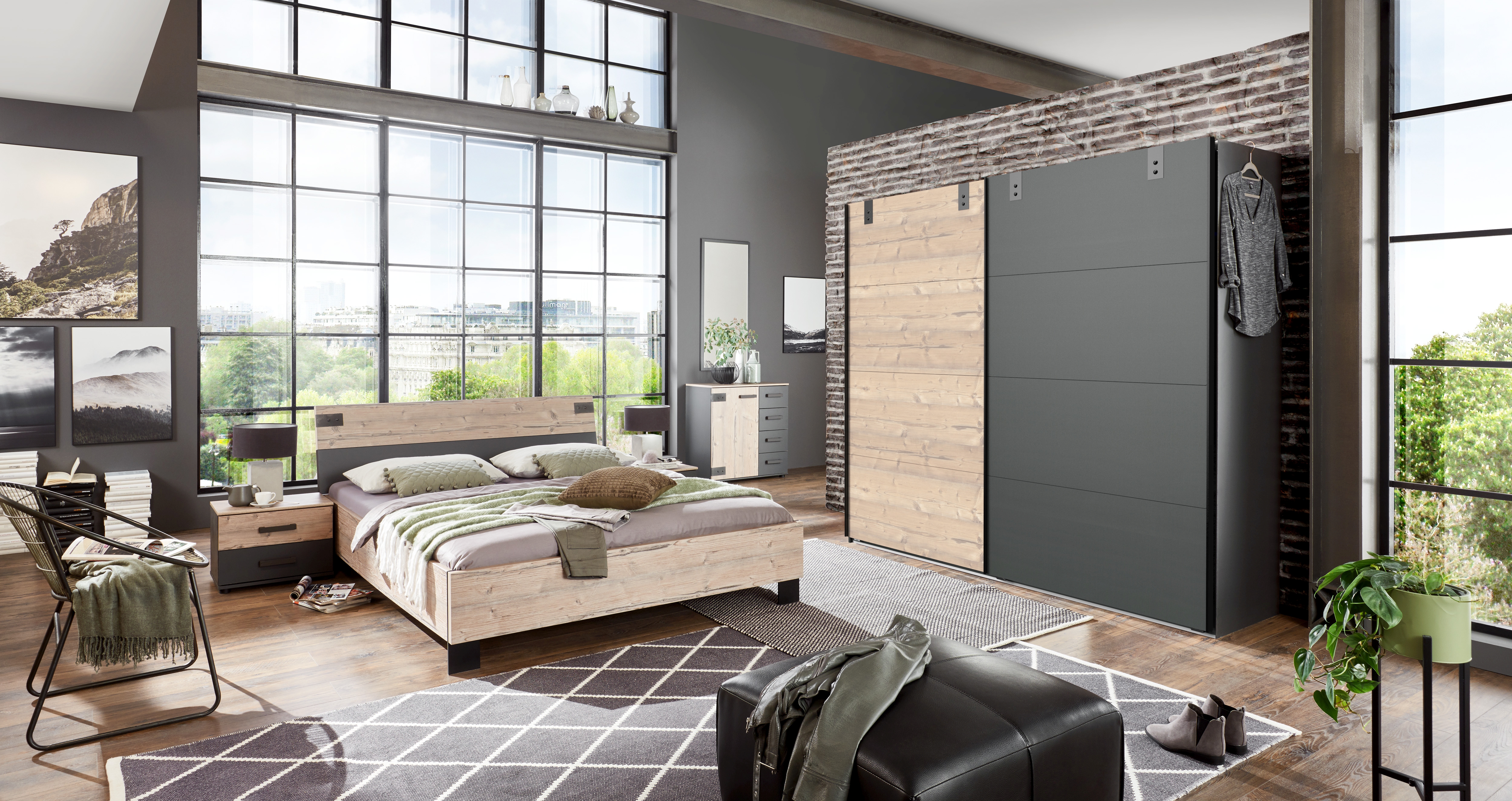 Chambre à coucher 4 éléments MALMÖ Chambre à coucher 4 éléments MALMÖ