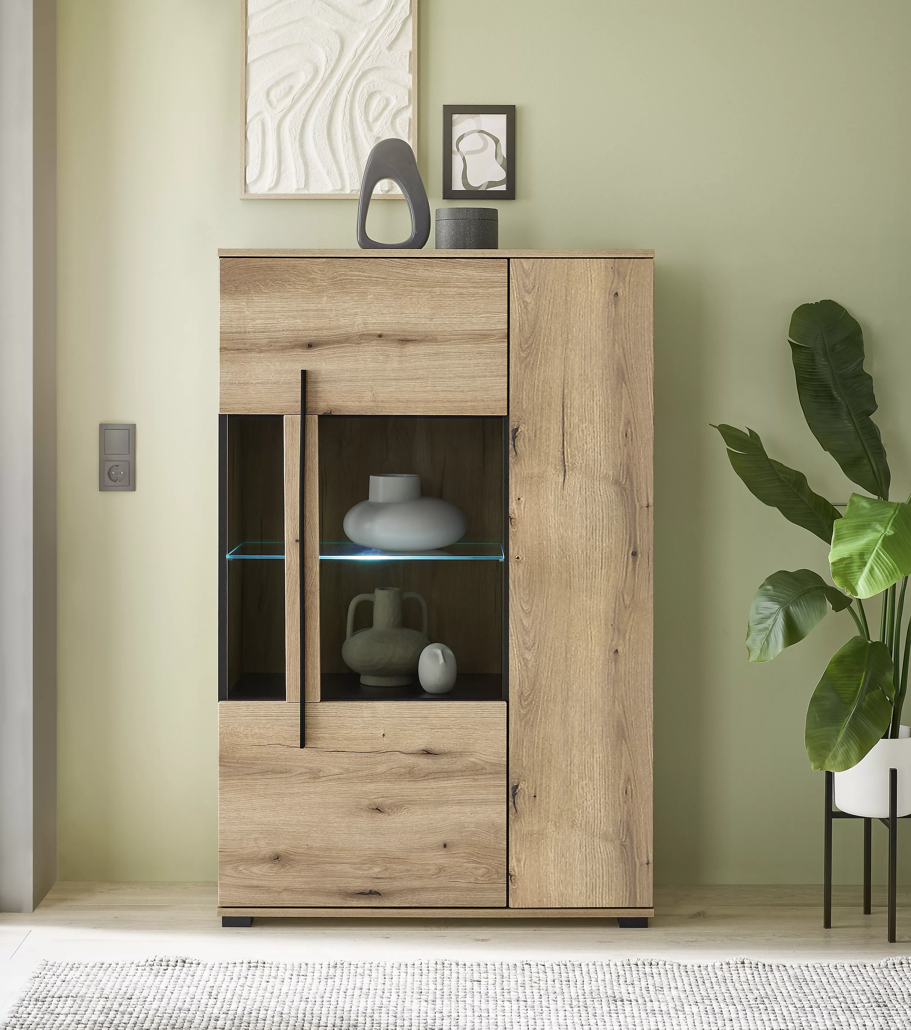 Meuble vitrine combiné CANTARA