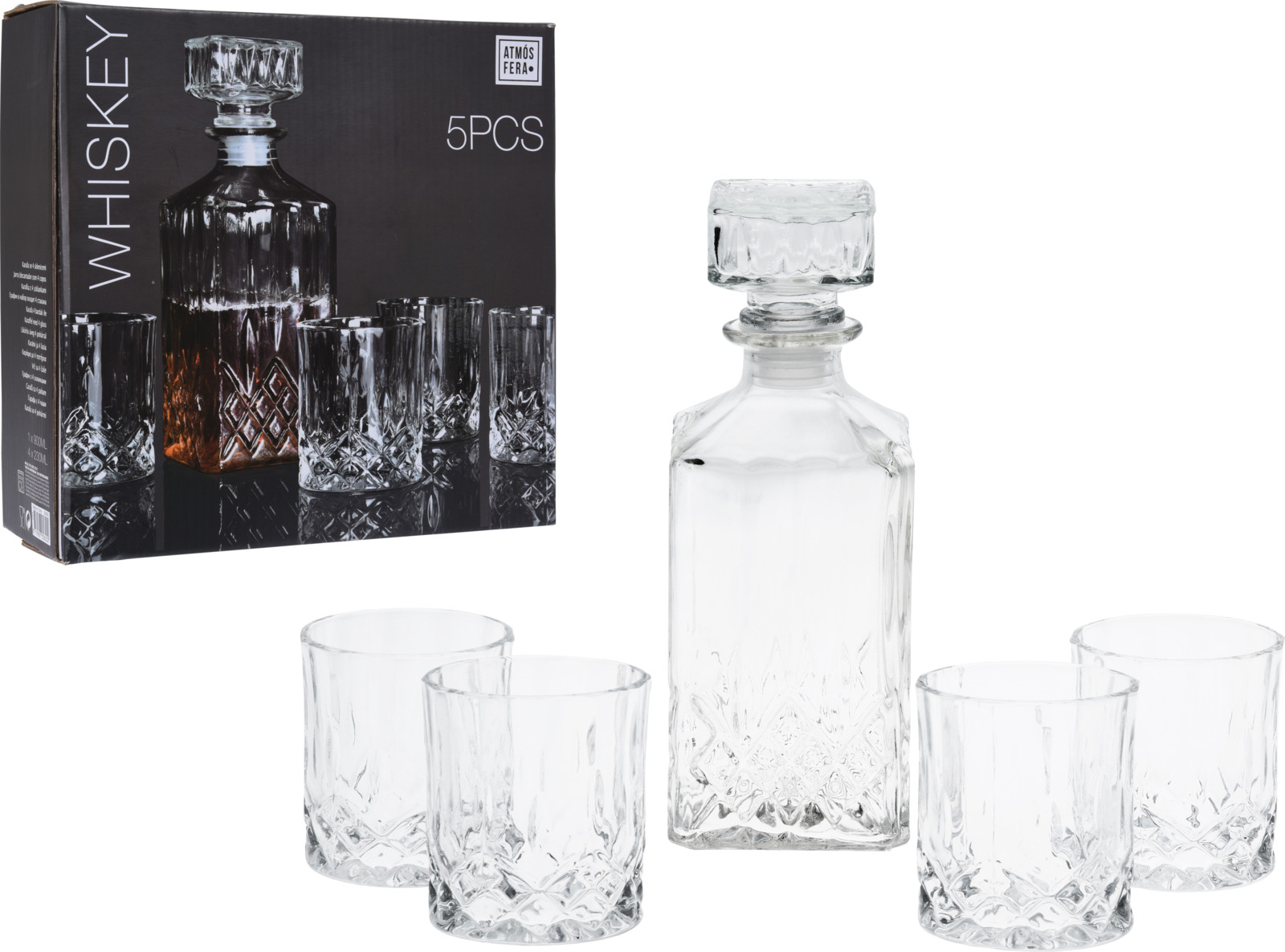 Carafe et verres 5 pièces