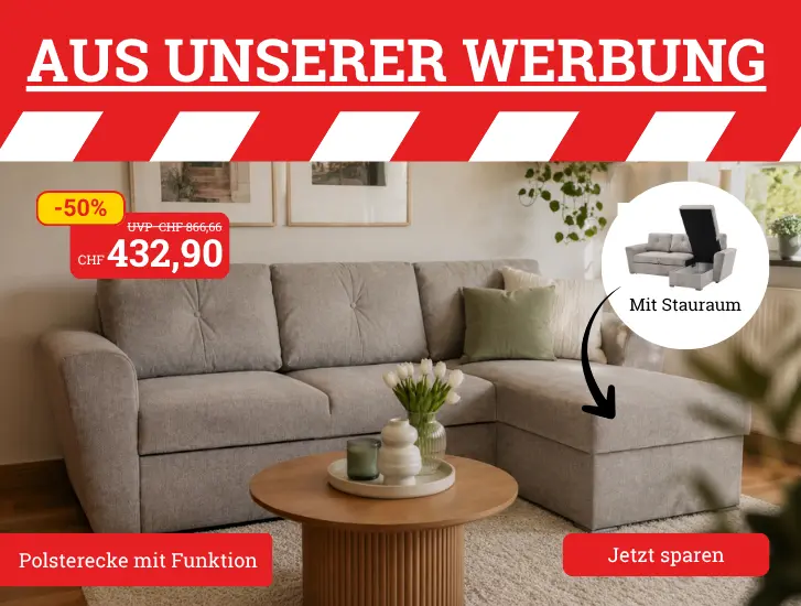 Aus unserer Werbung! Polsterecke mit Funktion. Hier entdecken>