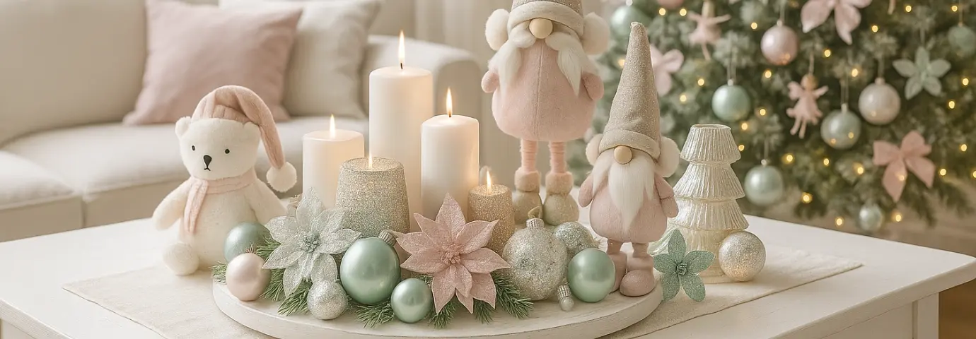 Weihnachtsdeko: Rosa & Mint