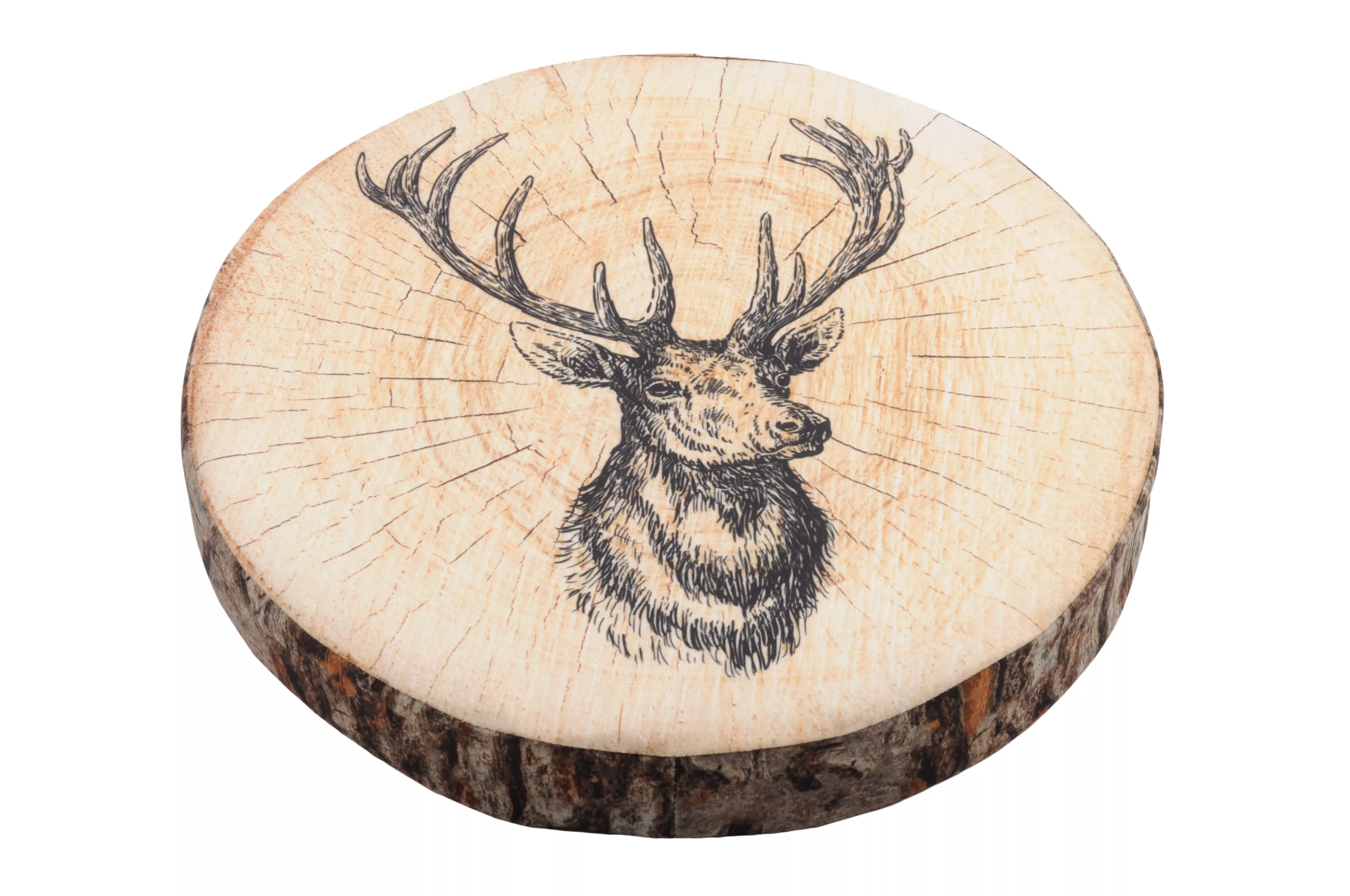 Stuhlkissen rund Holzschnitt HOMETEX