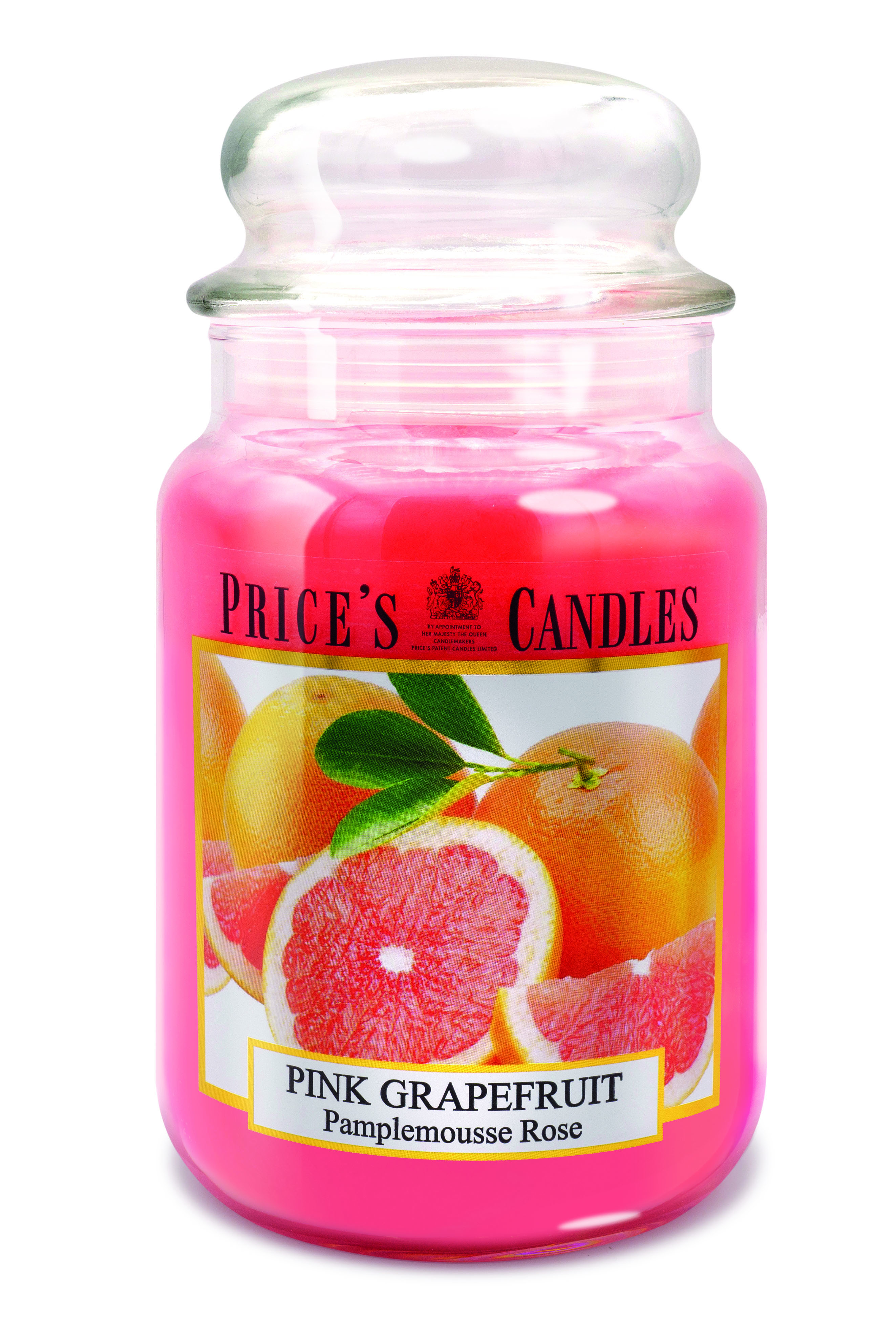 Bougie parfumée dans pot en verre avec couvercle Pink Grapefruit PRICES Bougie parfumée dans pot en verre avec couvercle Pink Grapefruit PRICES