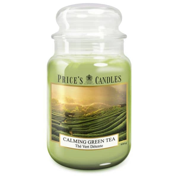 Bougie parfumée dans pot en verre avec couvercle Calming Green Tea PRICES Bougie parfumée dans pot en verre avec couvercle Calming Green Tea PRICES