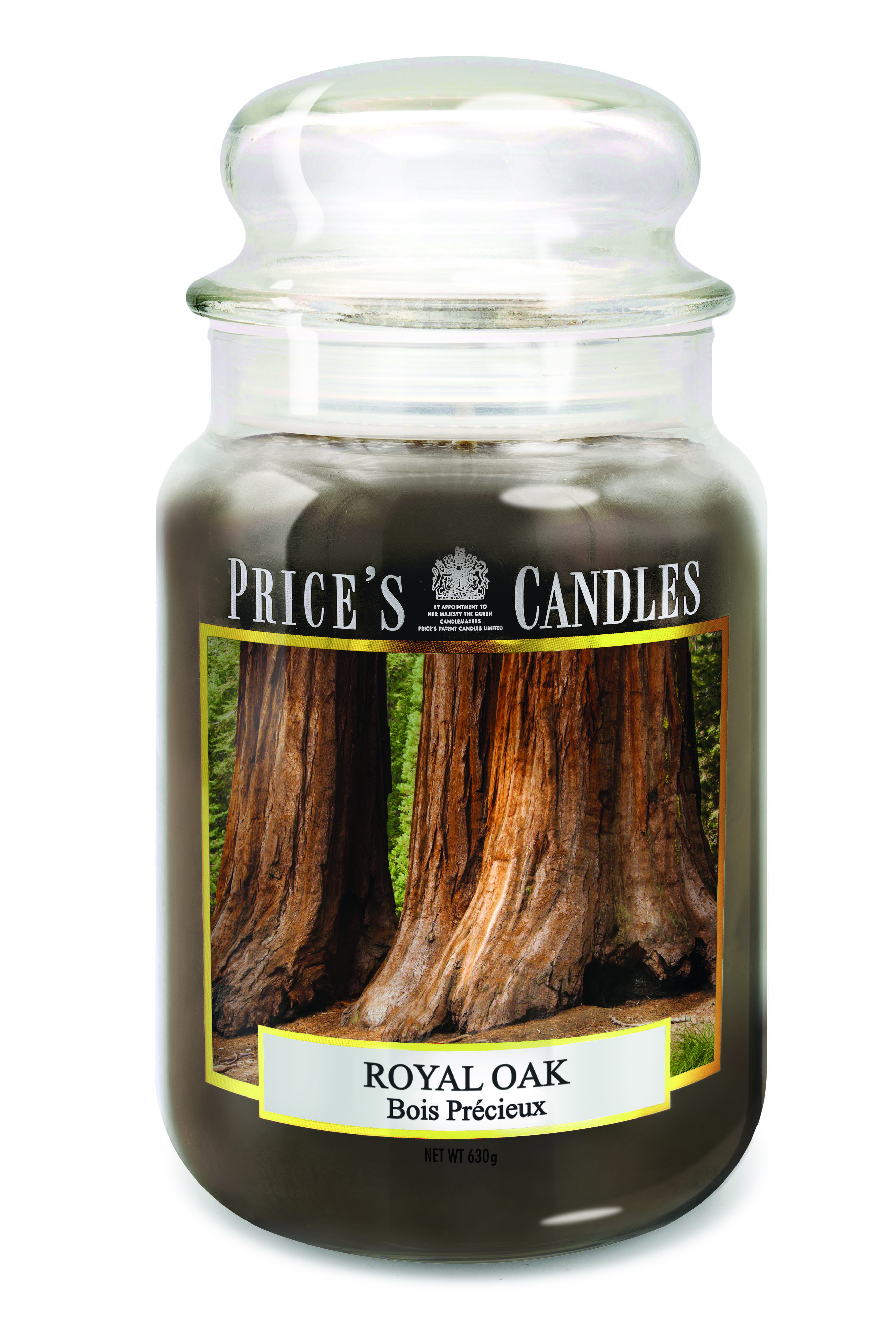 Bougie parfumée dans pot en verre avec couvercle Royal Oak PRICES Bougie parfumée dans pot en verre avec couvercle Royal Oak PRICES