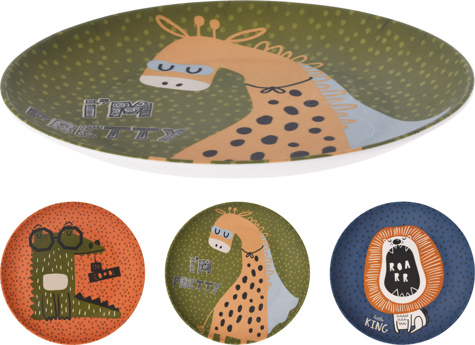 Assiette enfant motif jungle KIDS