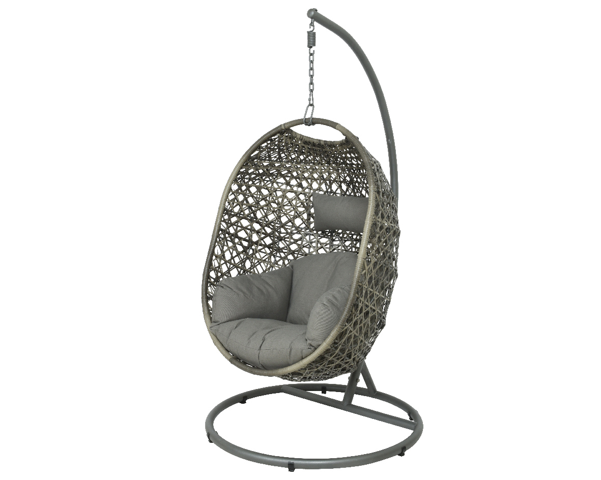 Fauteuil suspendu ton gris PALERMO