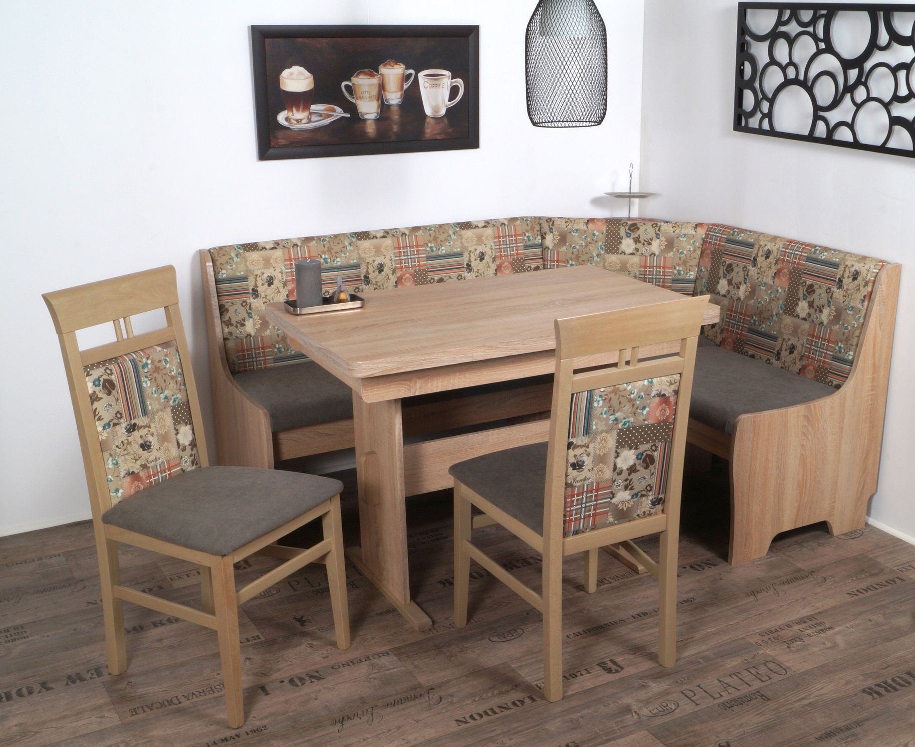 Coin repas avec banquette d'angle 4 éléments BREMEN FG