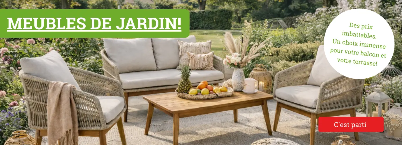 Mobilier de jardin à des prix imbattables. Découvrez-le ici>