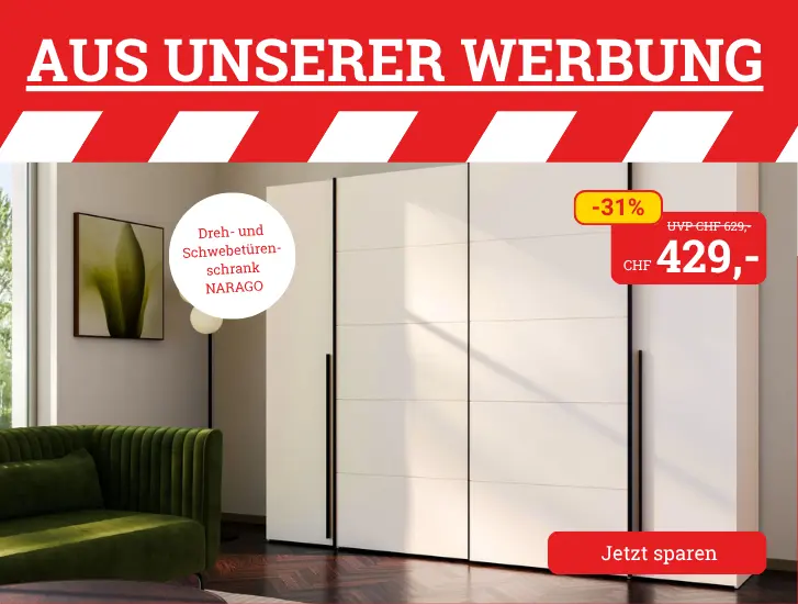 MEGA Preis! Dreh- und Schwebetürenschrank NARAGO -> hier entdecken