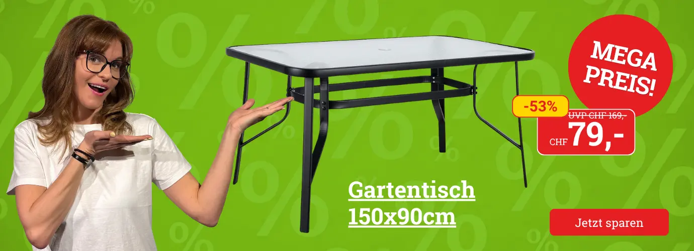 Jetzt MEGA sparen! Gartentisch NADJA. Hier entdecken