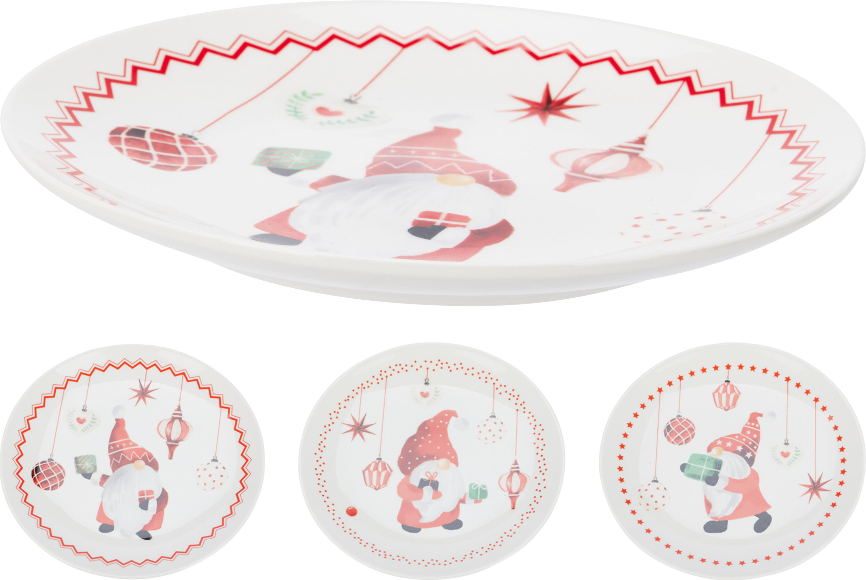 Assiette à dessert motif lutin CHRISTMAS