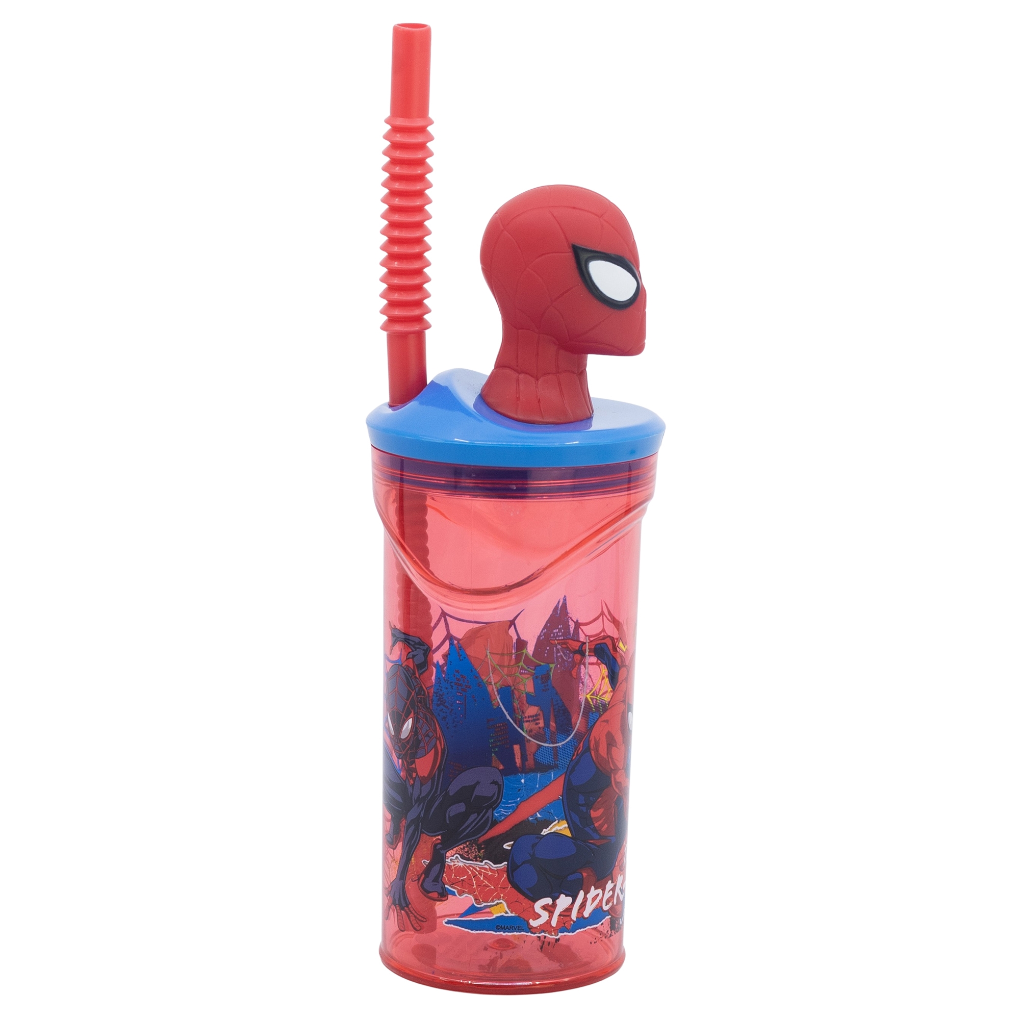 Gourde 3D Spiderman avec paille SPIDERMAN