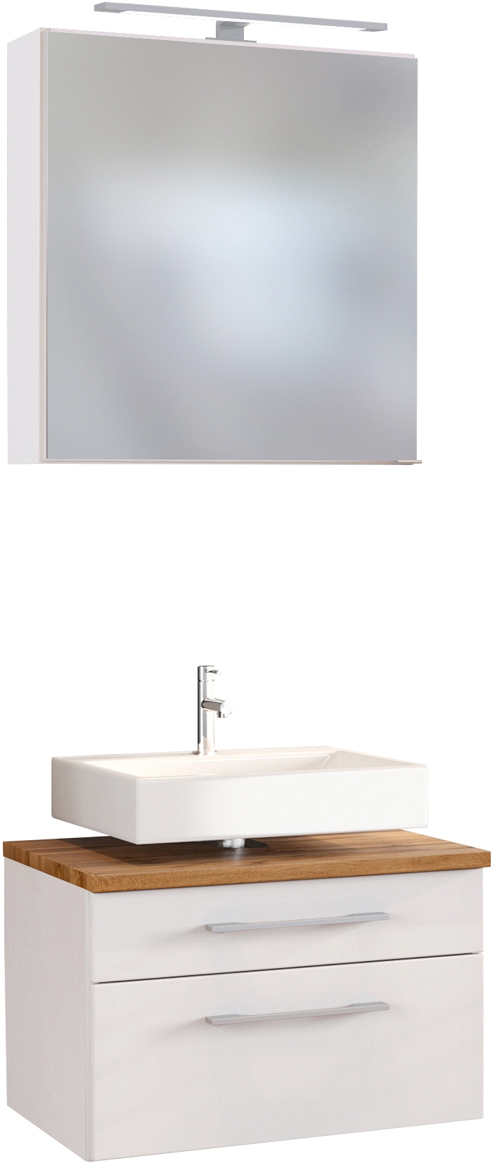 Waschbeckenunterschrank 60 mit Spiegelschrank DAVOS Waschbeckenunterschrank 60 mit Spiegelschrank DAVOS