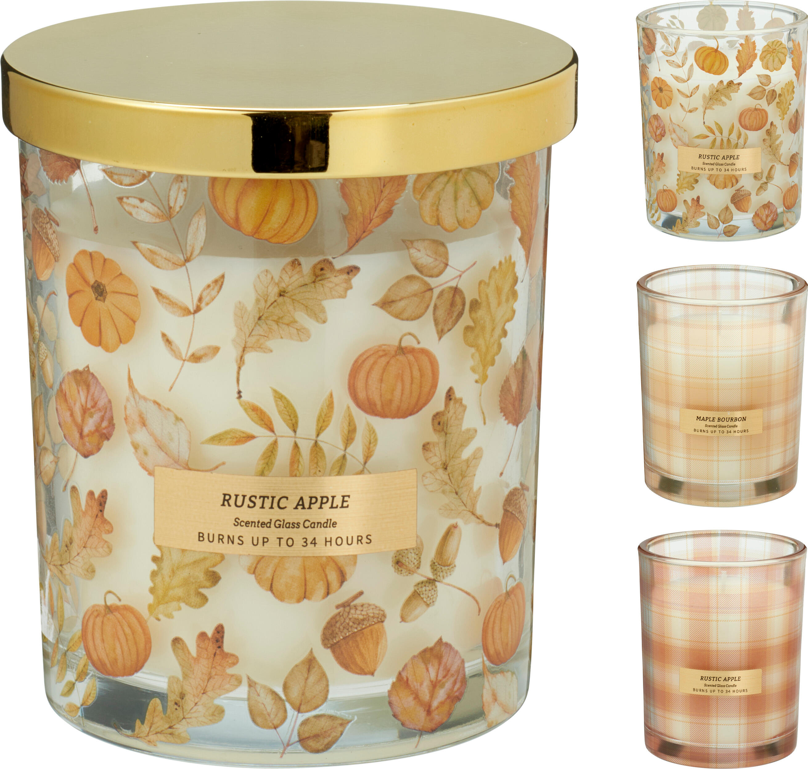 Bougie dans pot en verre HERBST Bougie dans pot en verre HERBST